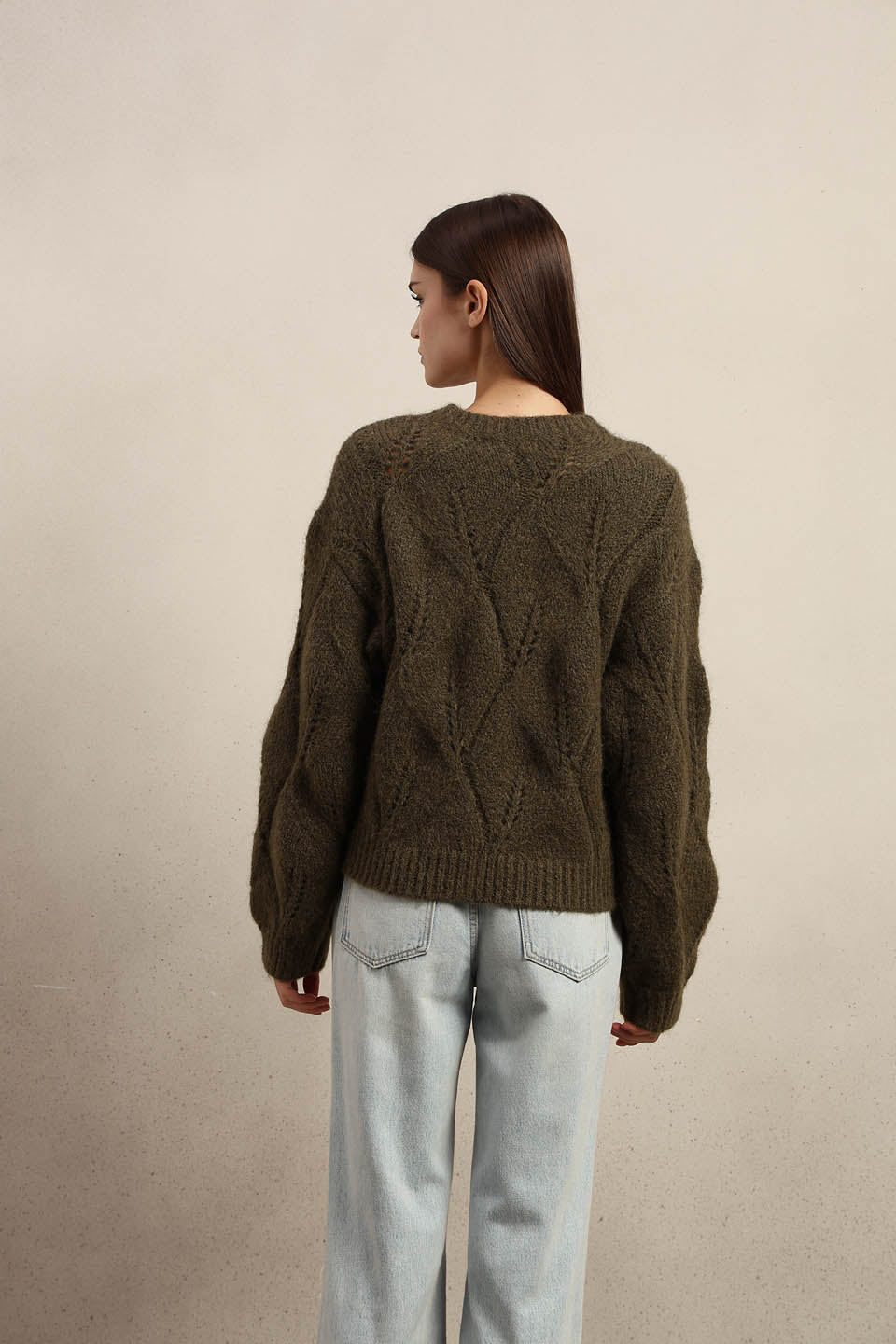 Stitch Detail O-Neck Sweater - Image 10