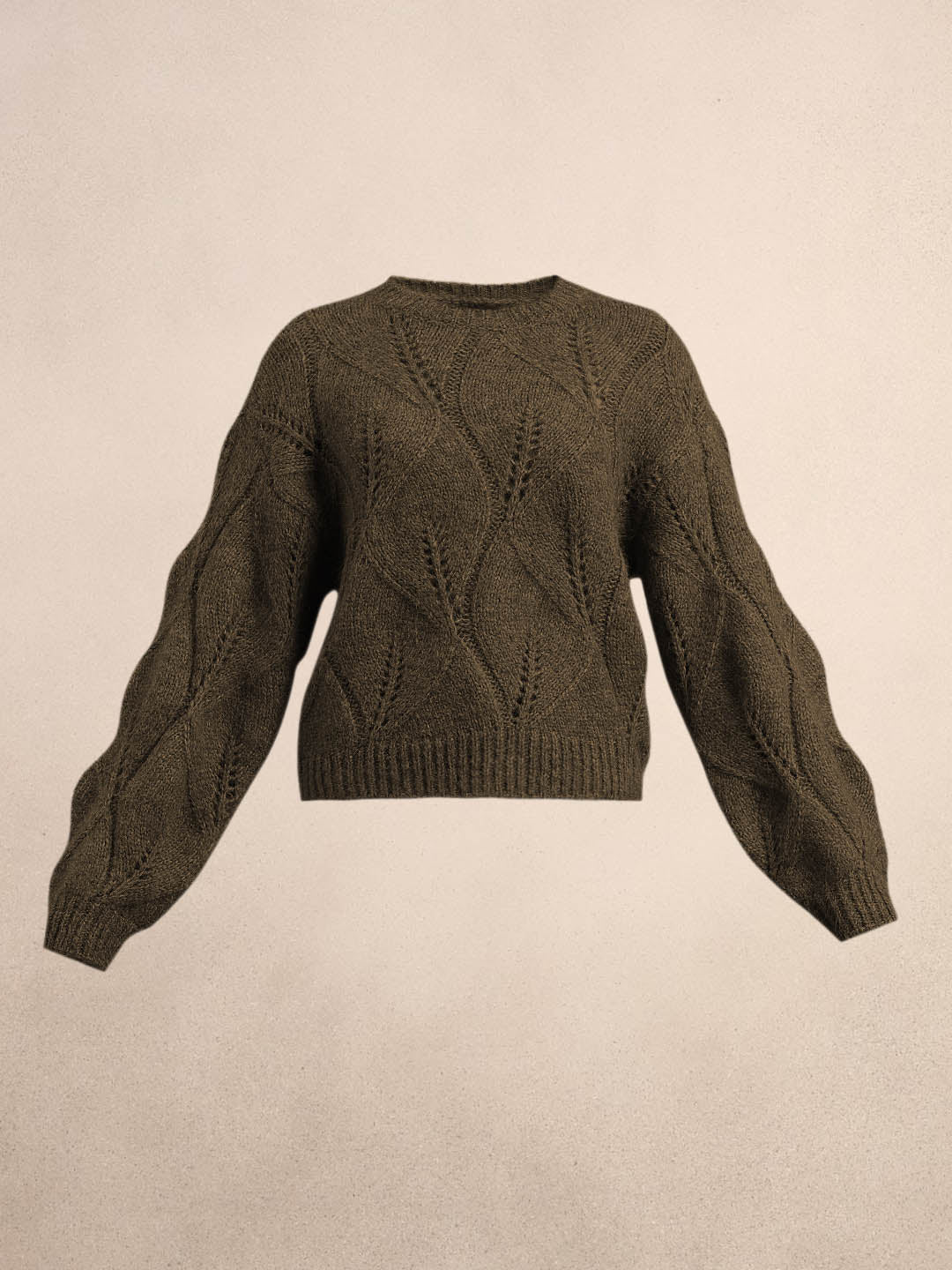 Stitch Detail O-Neck Sweater - Image 7