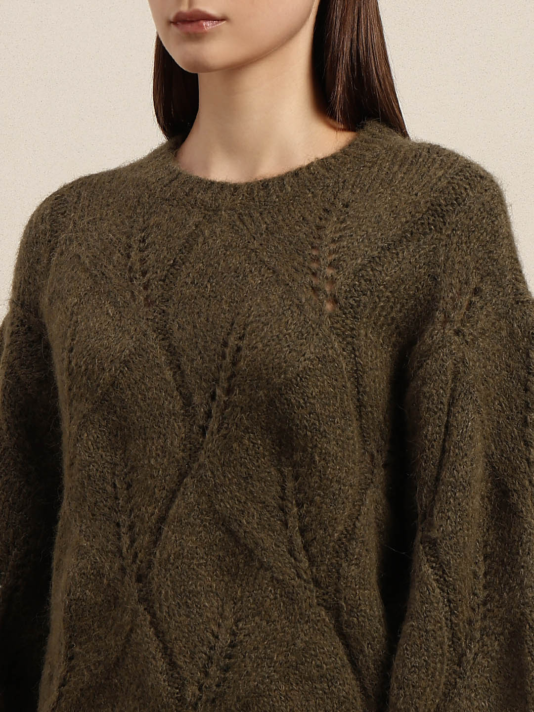Stitch Detail O-Neck Sweater - Image 8
