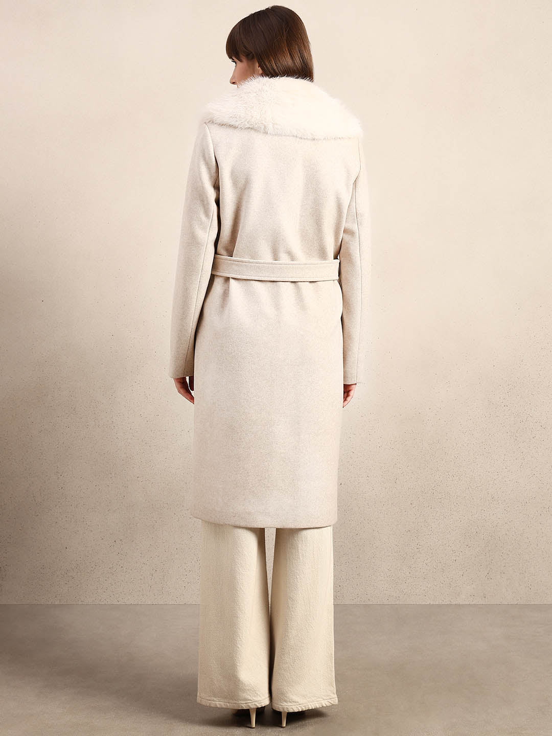 Off-White Belted Long Coat - Image 4