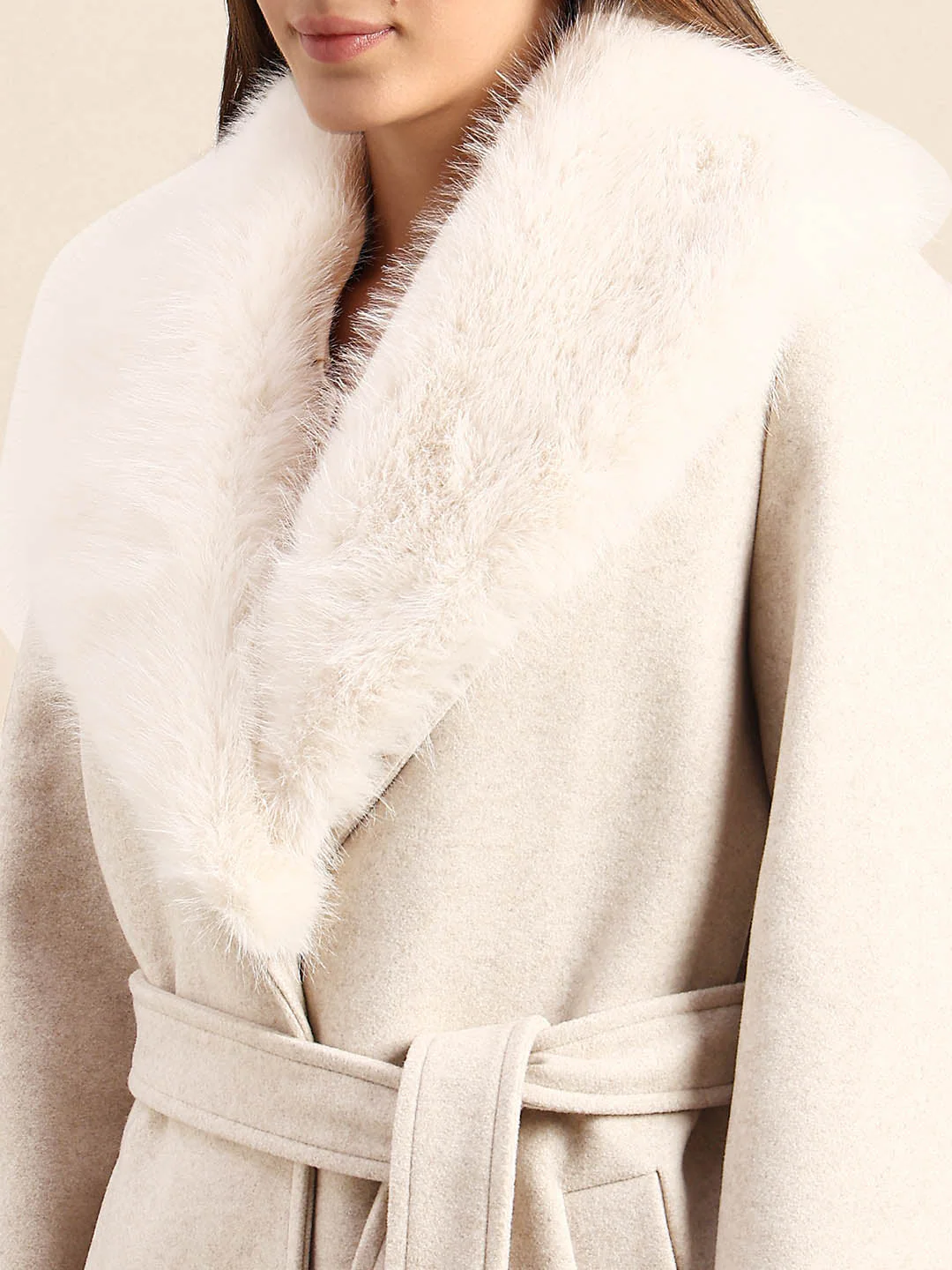 Off-White Belted Long Coat - Image 6