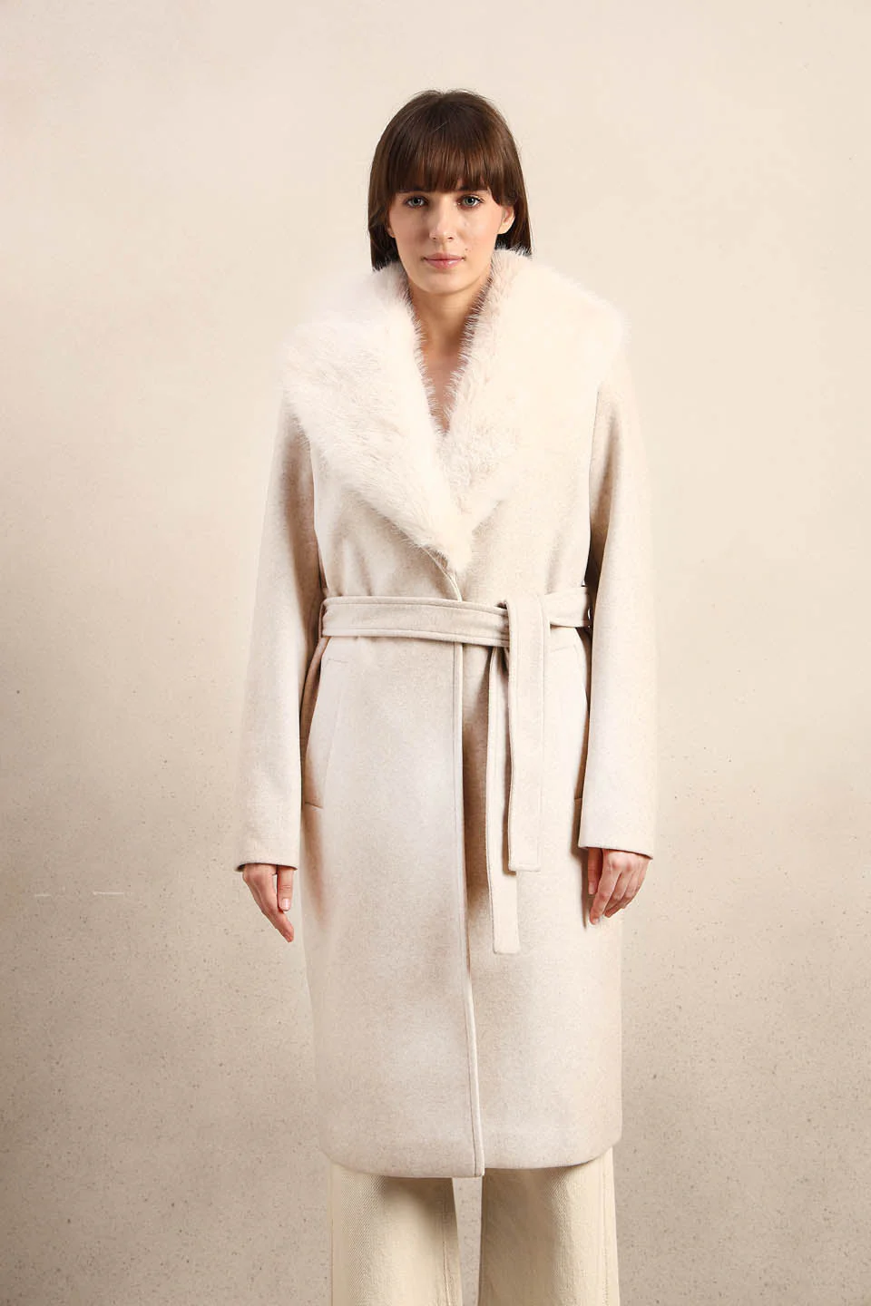 Off-White Belted Long Coat - Image 8