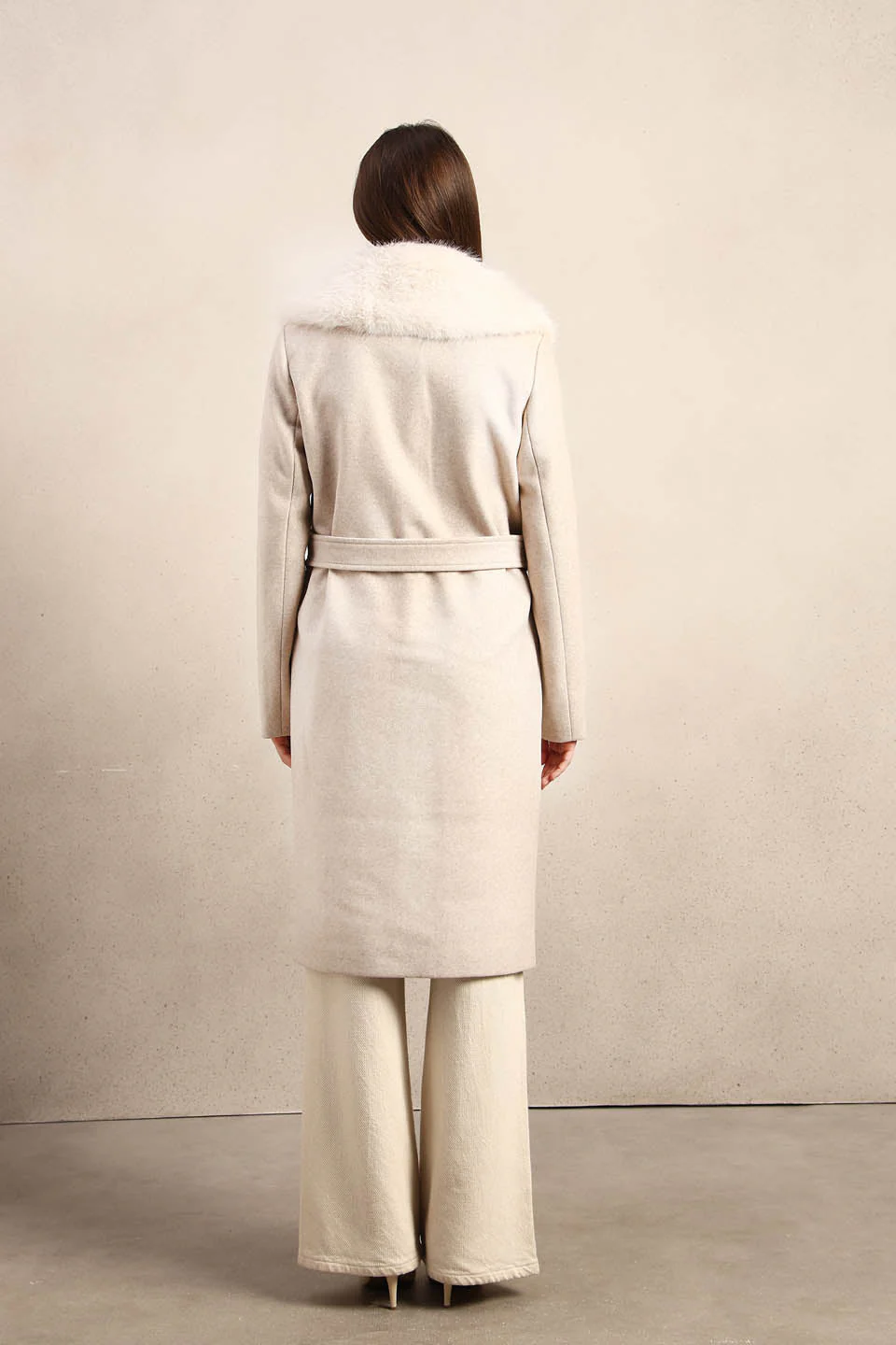 Off-White Belted Long Coat - Image 9