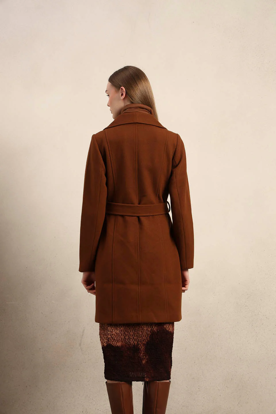 Brown Belted Coat - Image 10