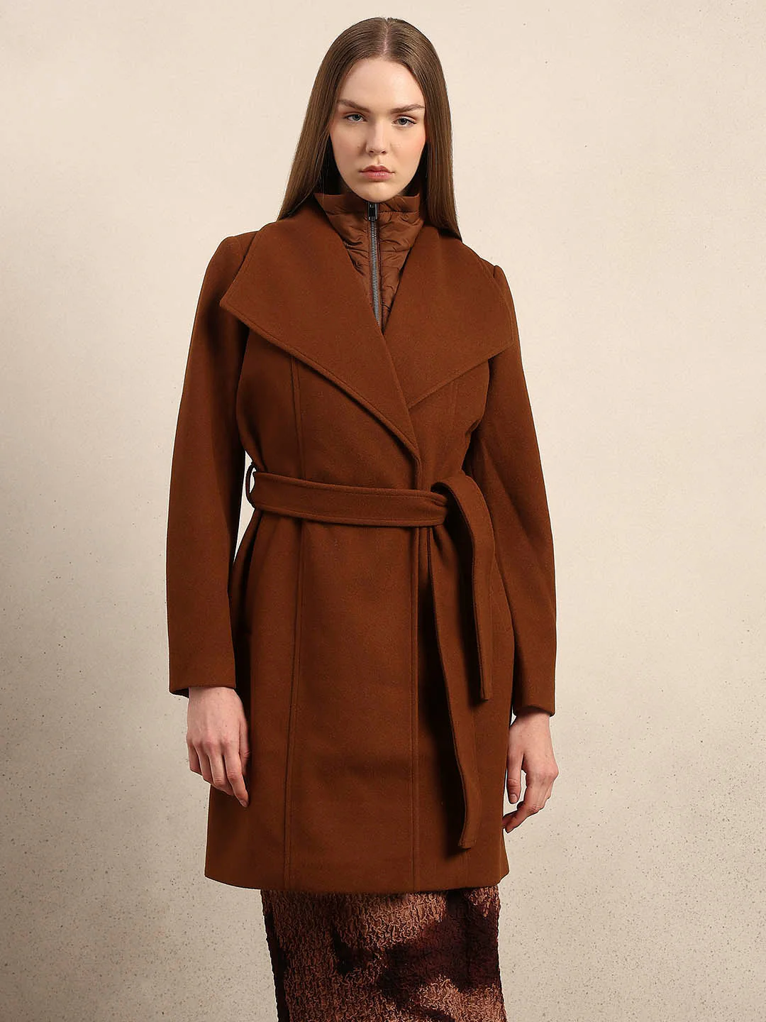 Brown Belted Coat - Image 2