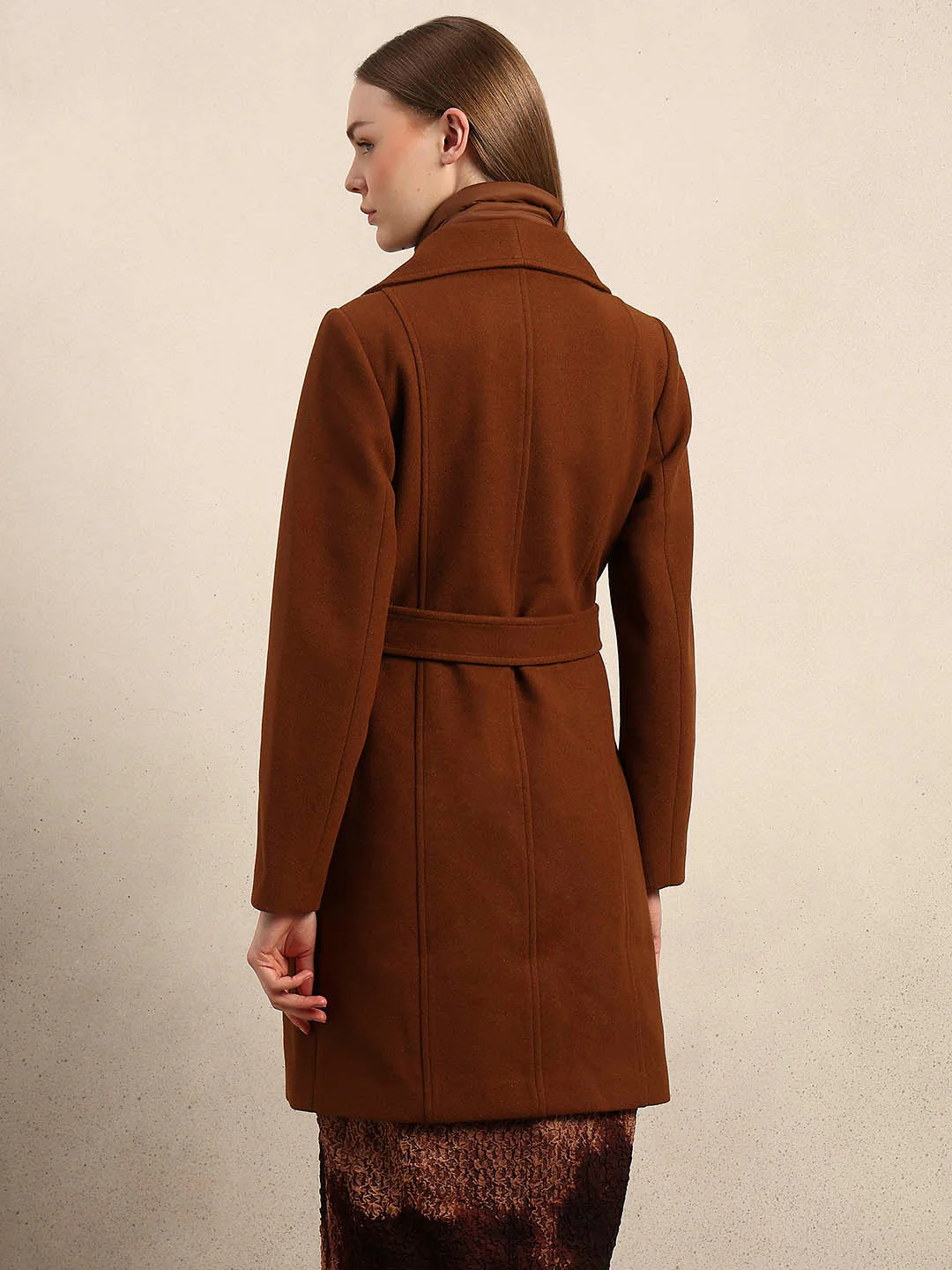 Brown Belted Coat - Image 4