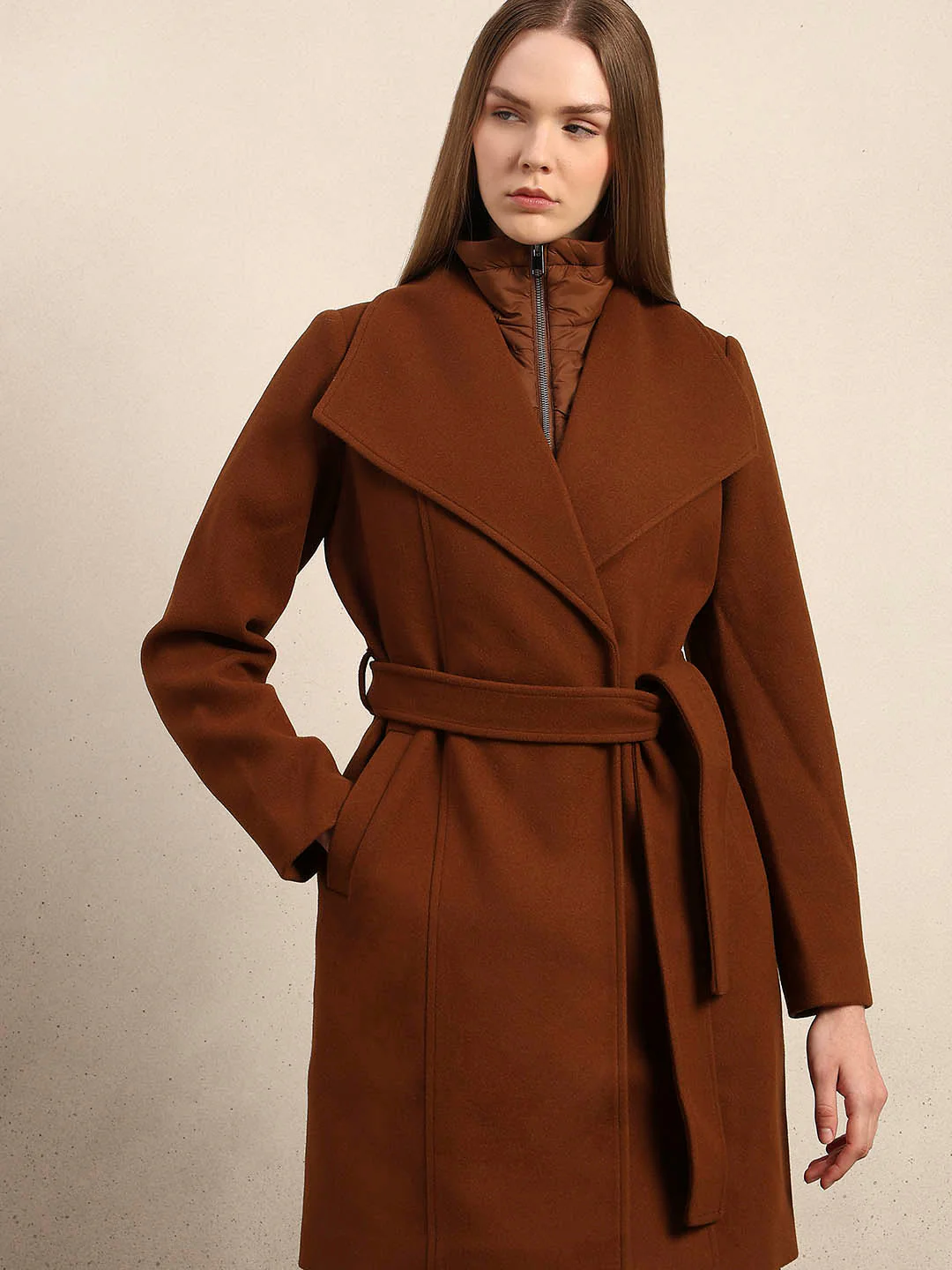 Brown Belted Coat - Image 6