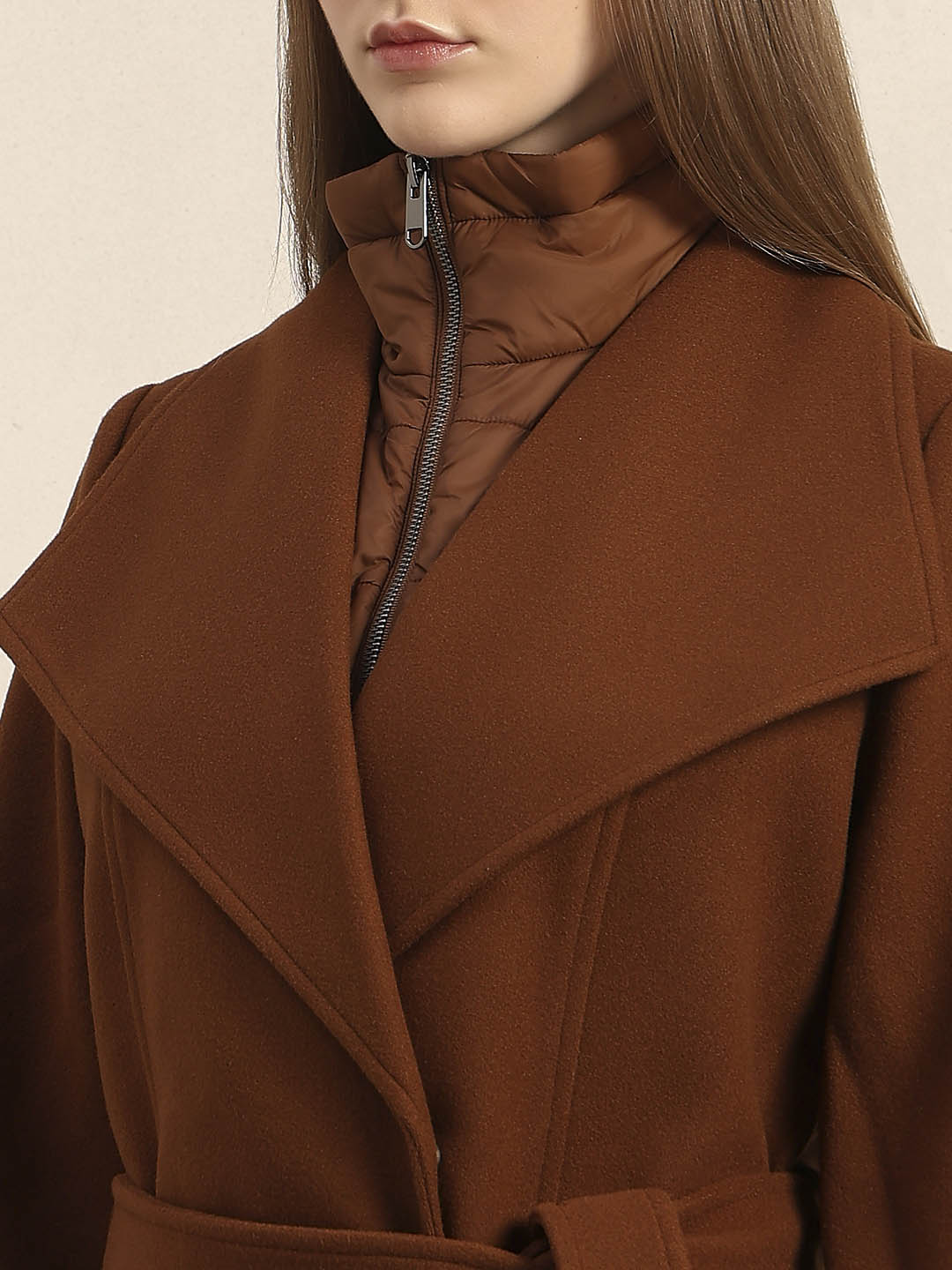 Brown Belted Coat - Image 8