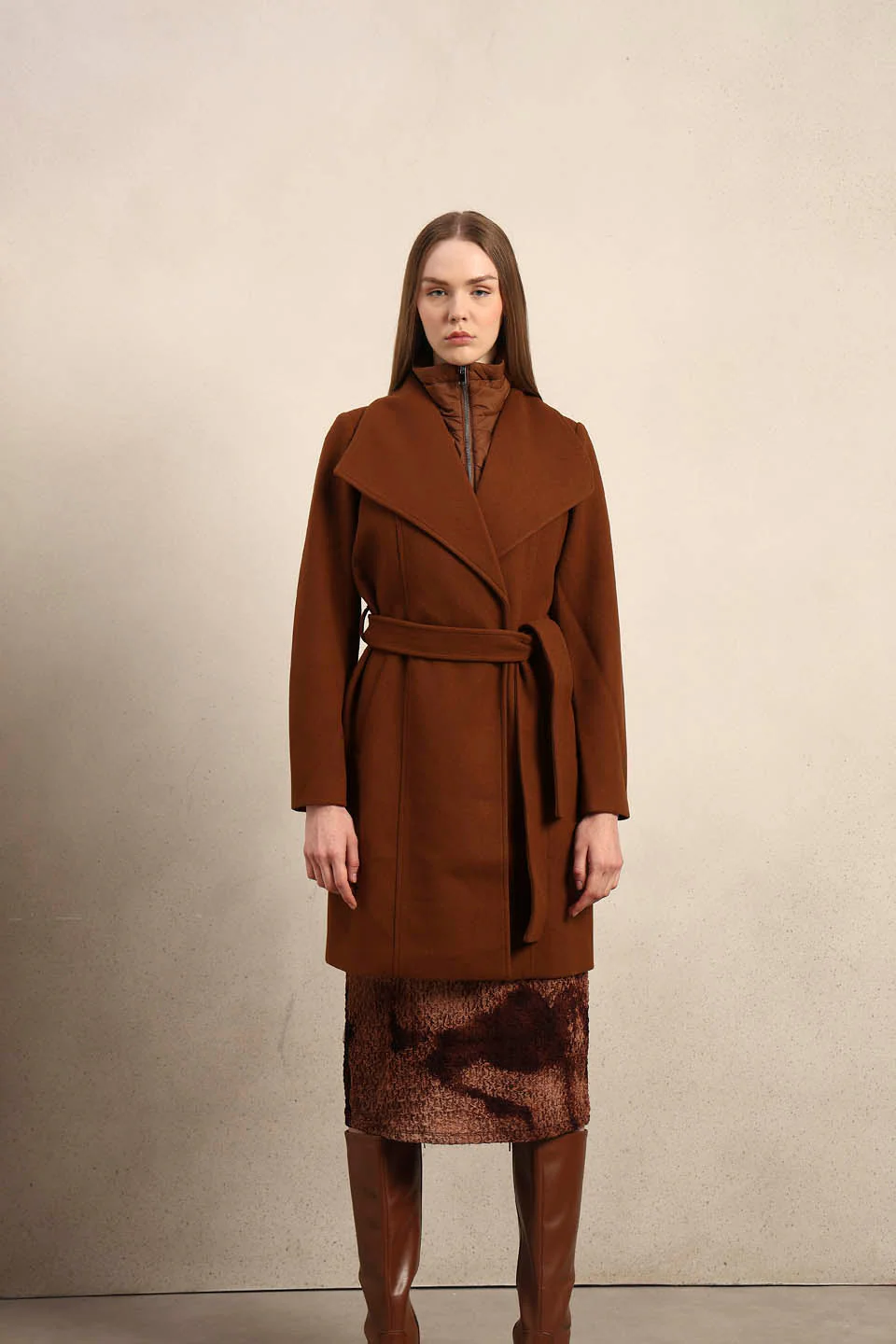 Brown Belted Coat - Image 9