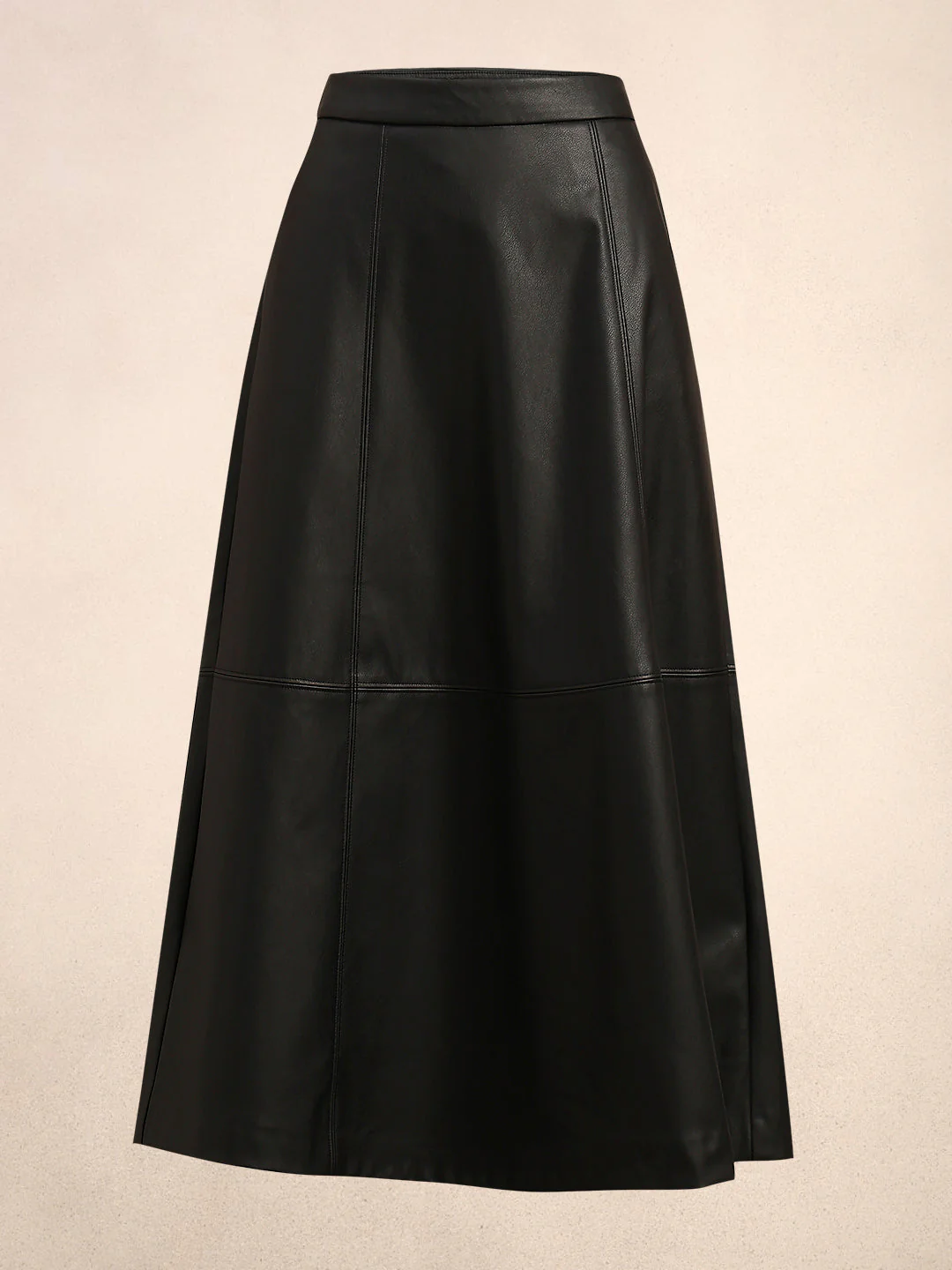 Faux Leather High Rise Skirt - Black - Image 7