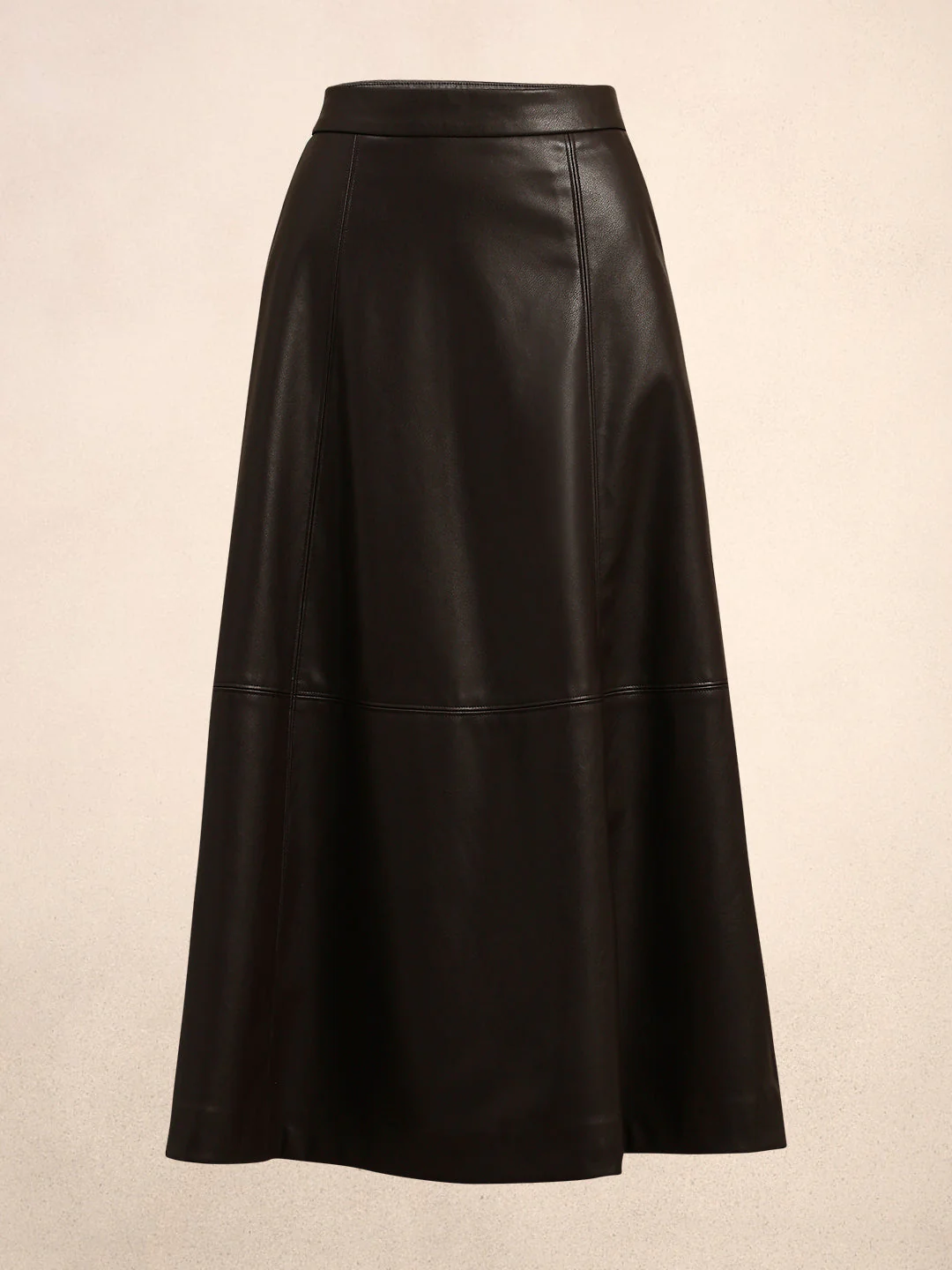 Faux Leather High Rise Skirt - Brown - Image 7