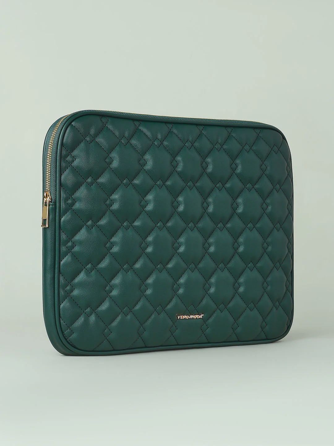 Green Sew Detail Laptop Sleeve - Image 3