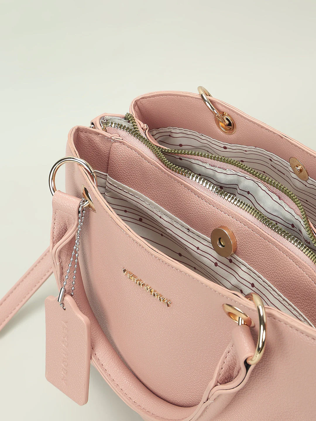 Pink Detachable Strap Handbag - Image 4