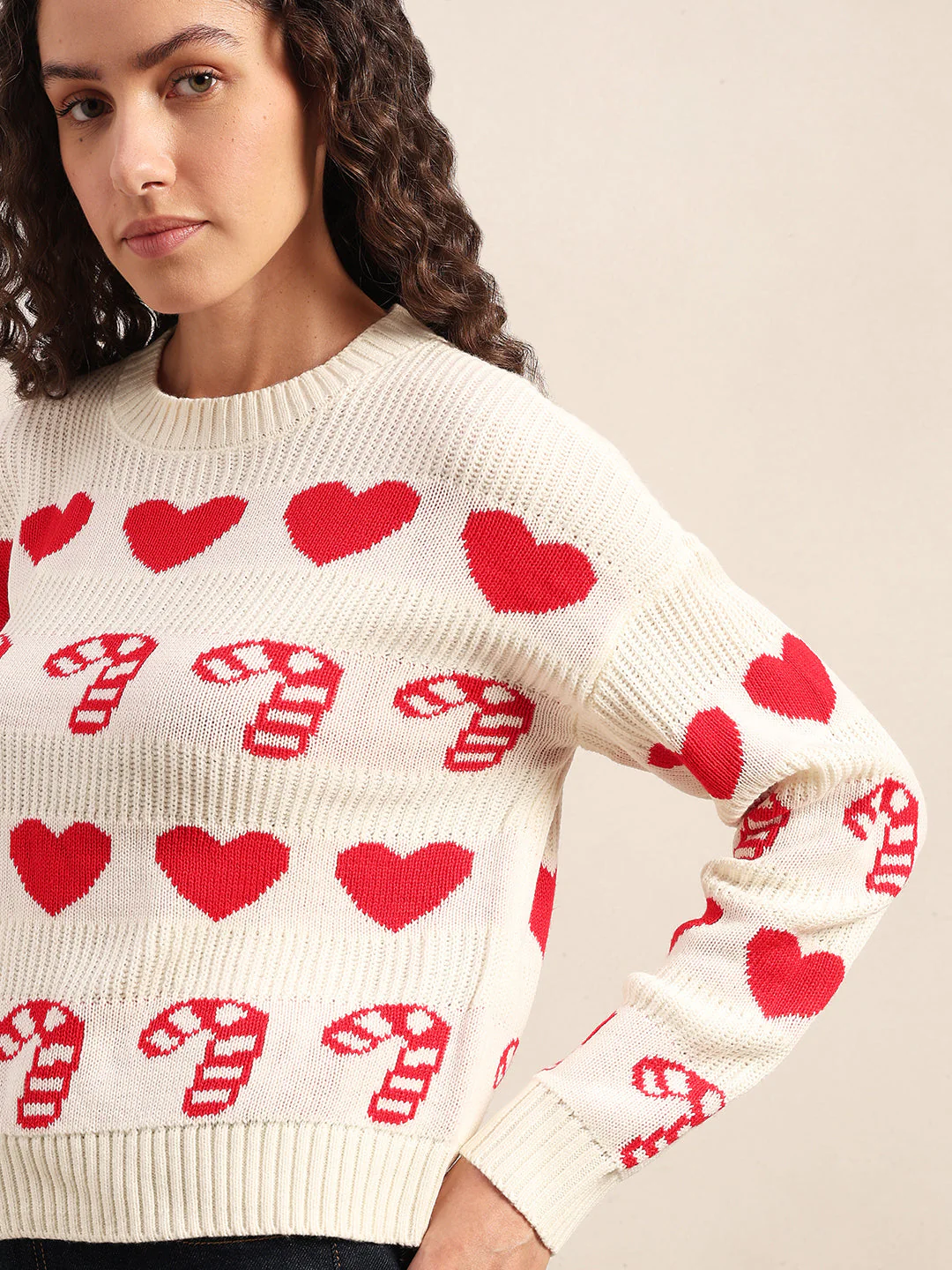 Printed O-Neck Pullover - Image 6