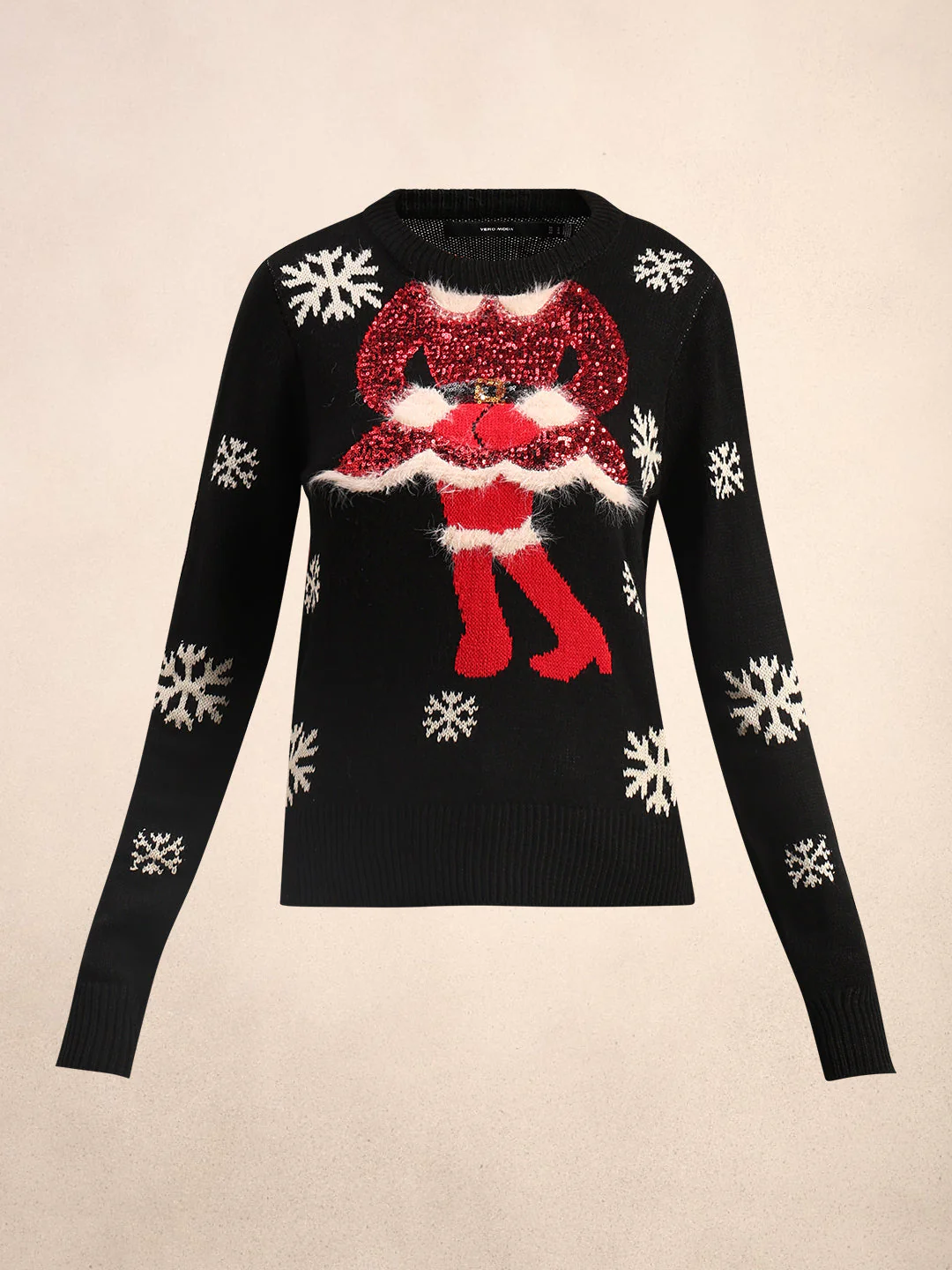 Embellished Print Christmas Pullover - Image 7