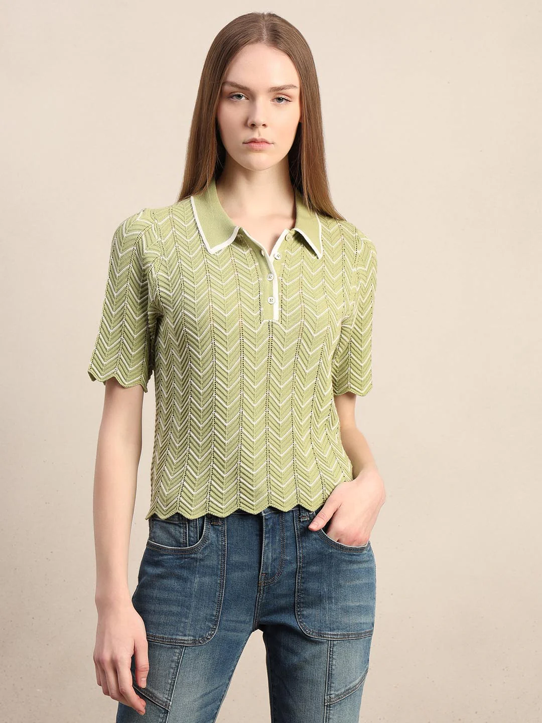 Green Knitted Top - Image 2