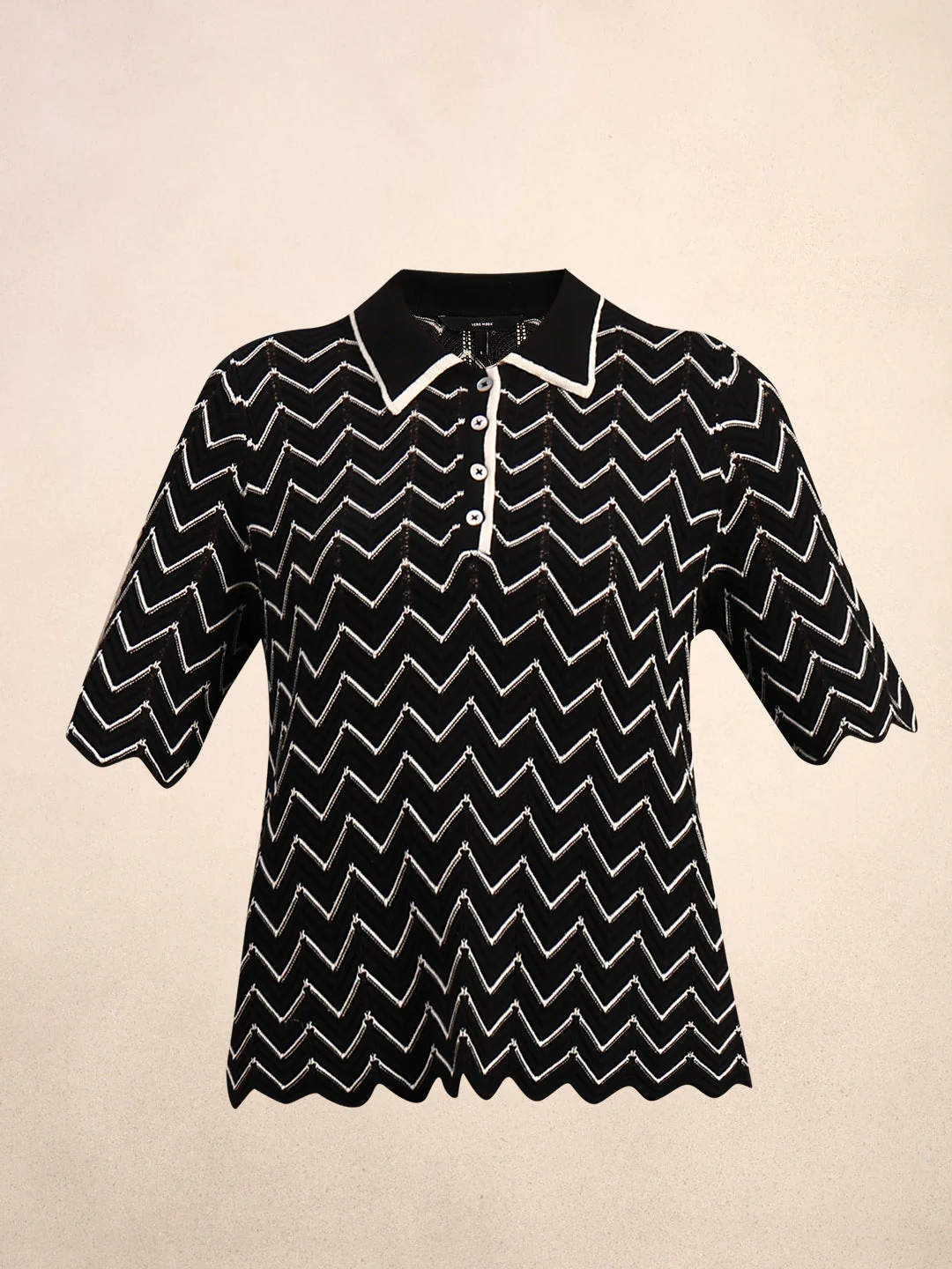 Chevron Printed Knitted Polo - Image 7