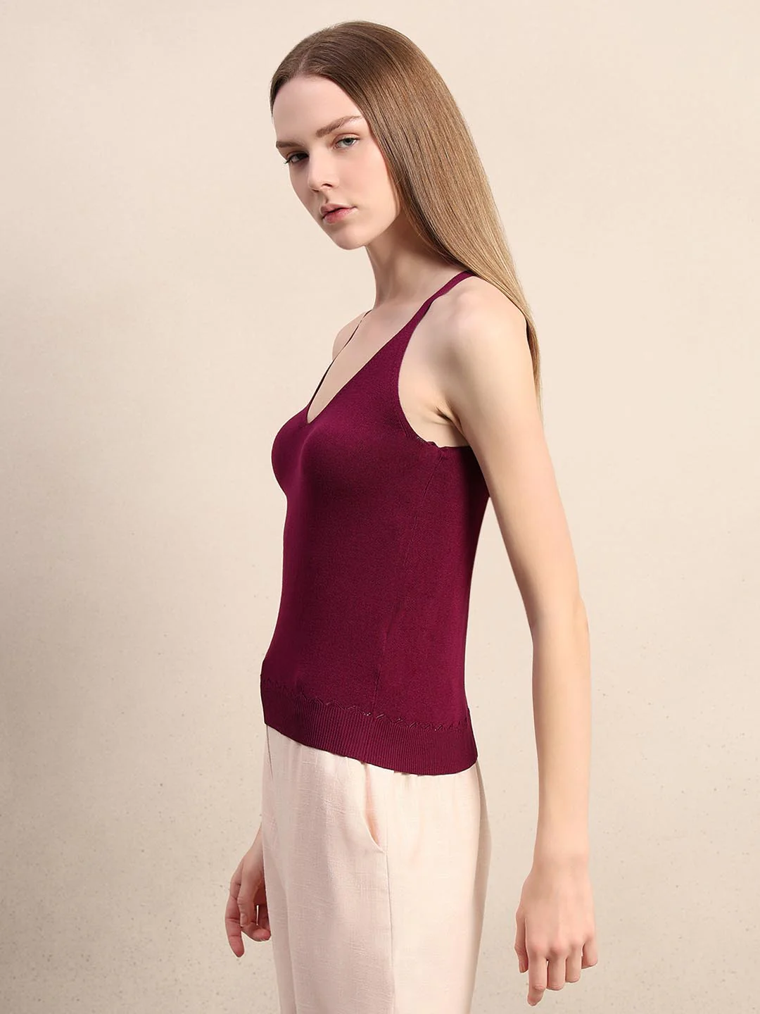 Maroon Knit Top - Image 3
