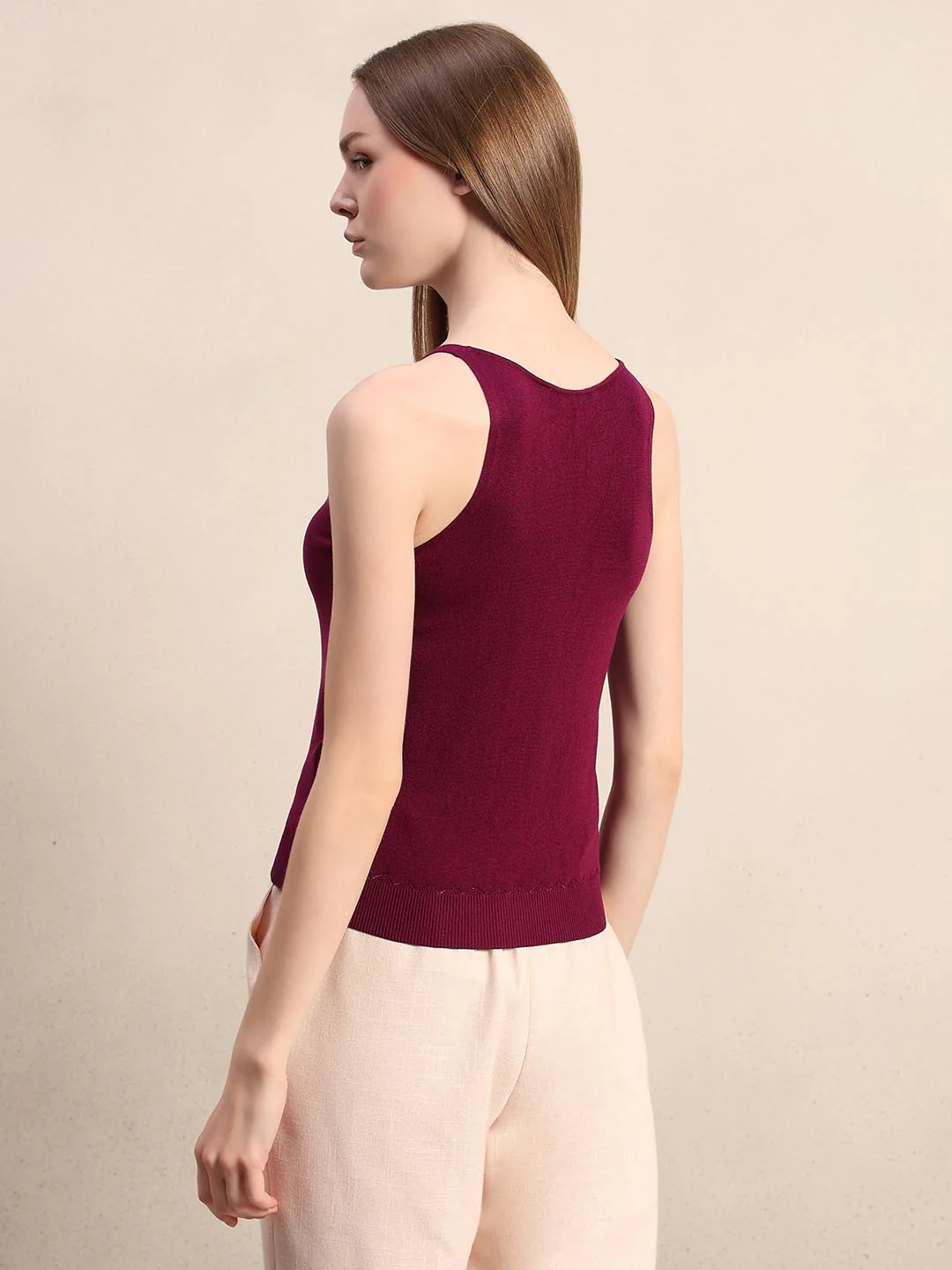 Maroon Knit Top - Image 4