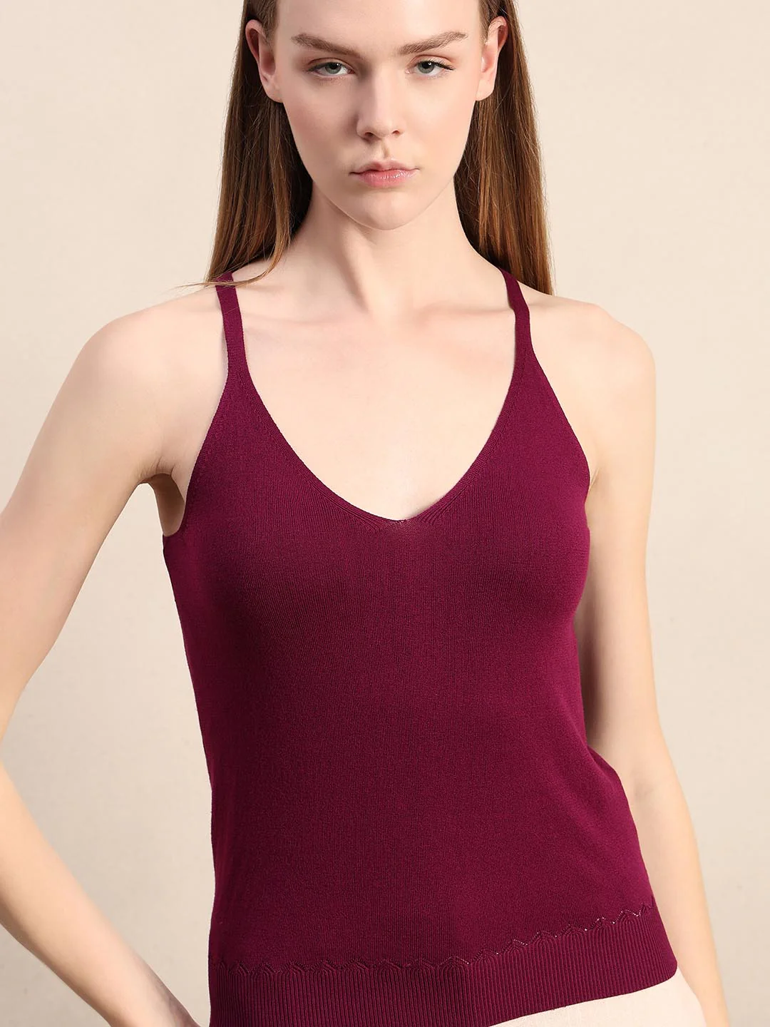 Maroon Knit Top - Image 6