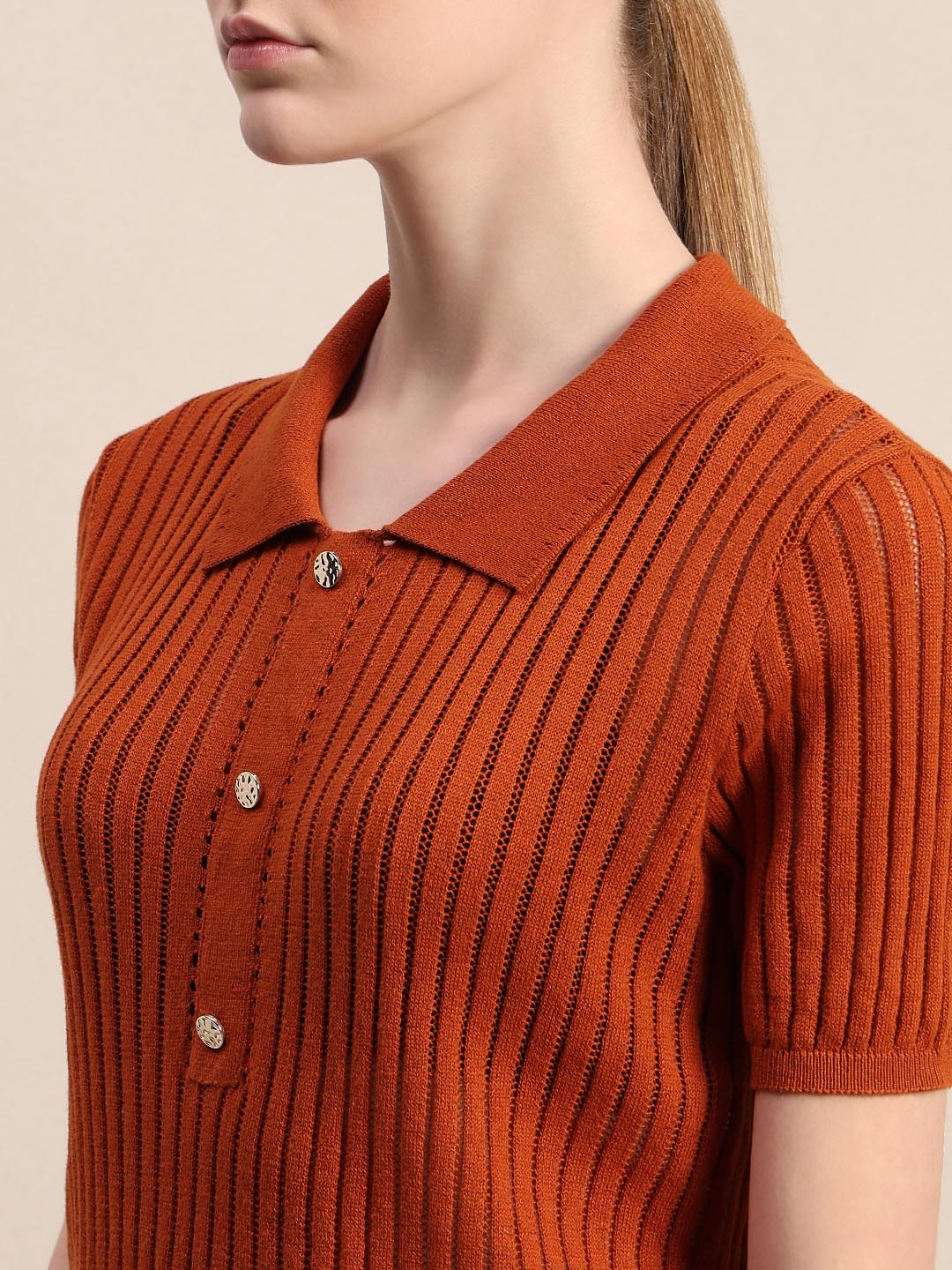 Brown Knitted Polo - Image 8