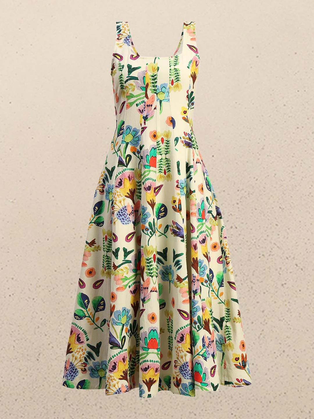 White Printed Midaxi Dress - Image 7
