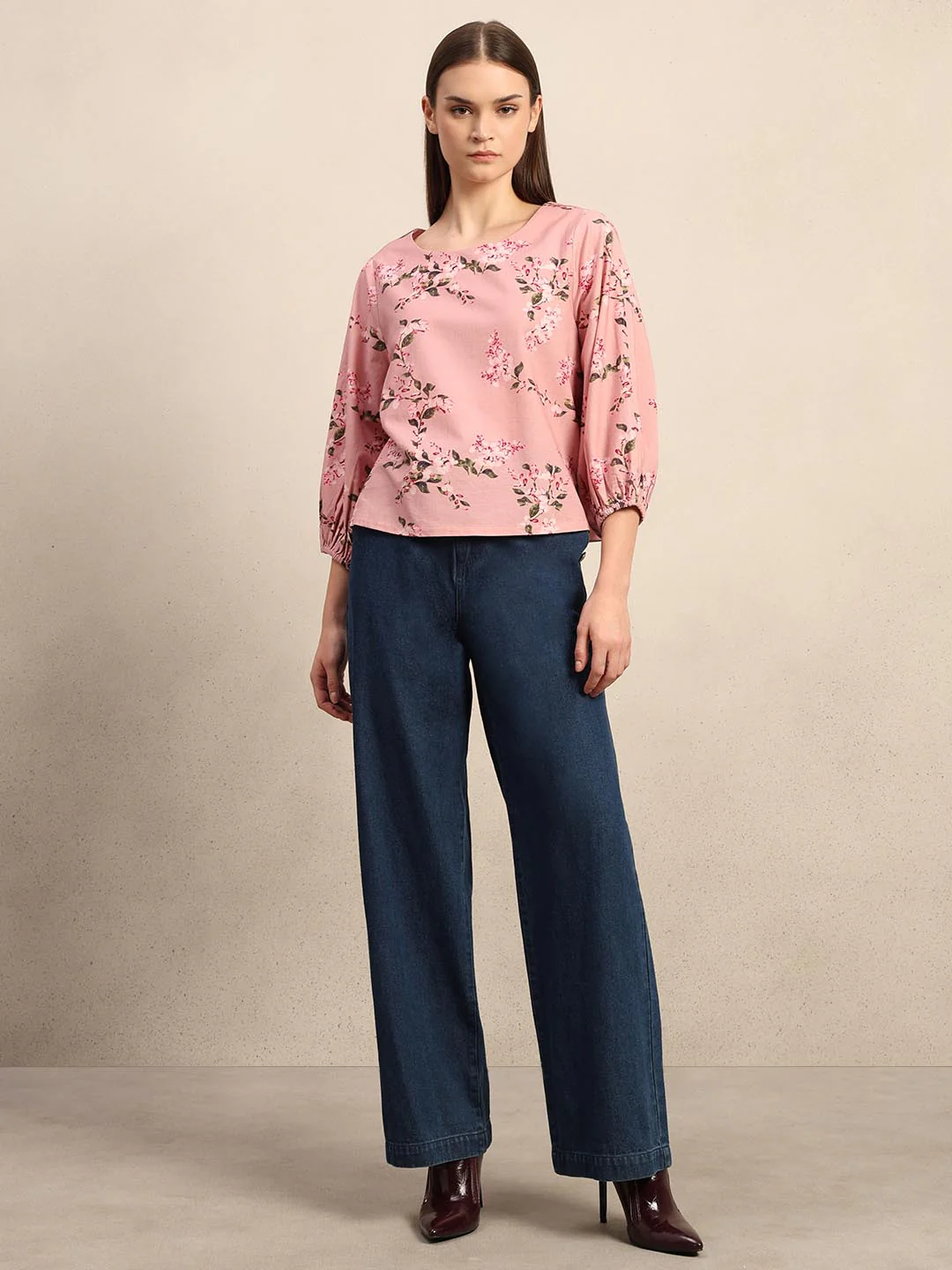 Pink Floral Print Top - Image 5