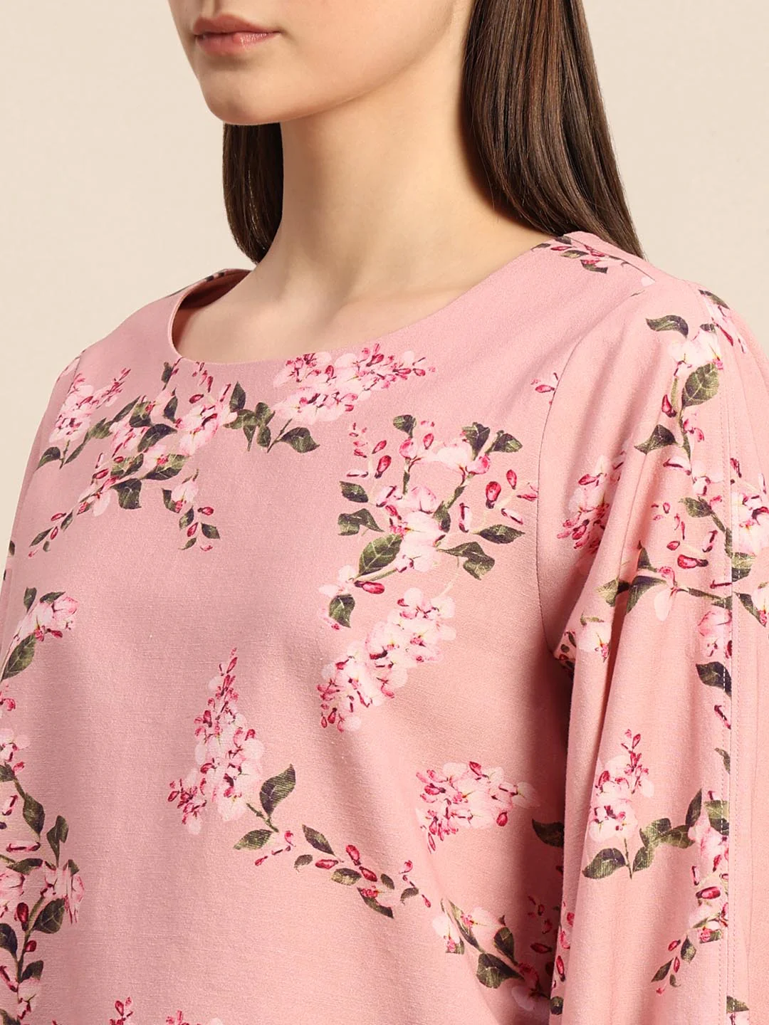 Pink Floral Print Top - Image 8