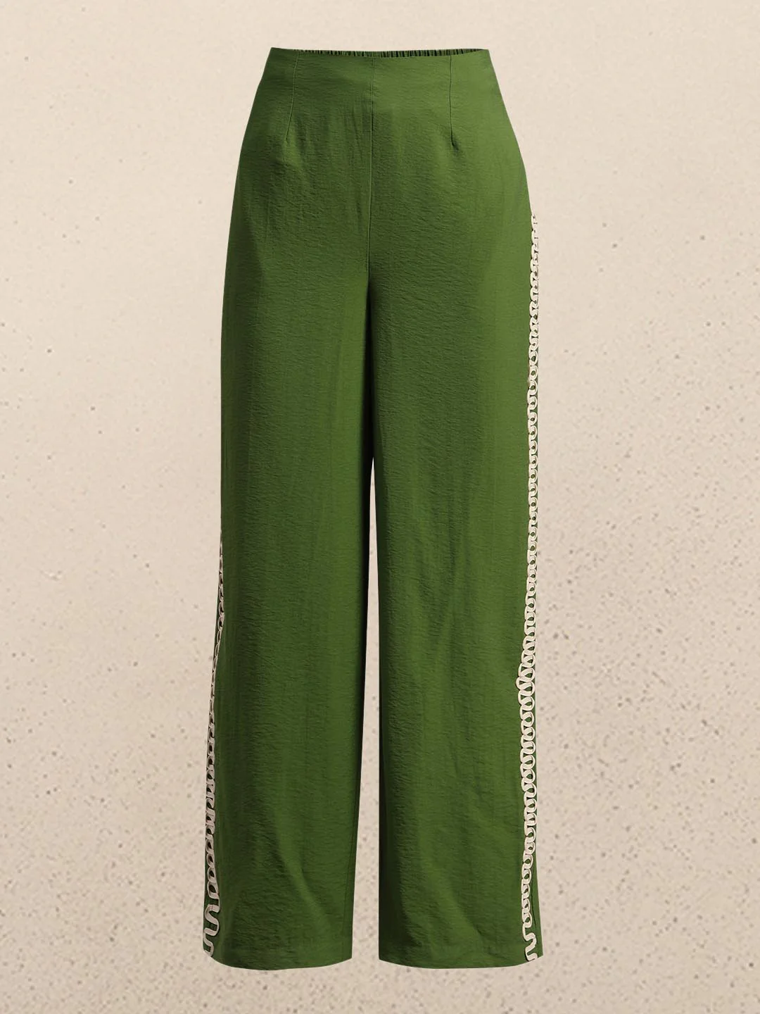 Green Ribbon Detailed Pants - Image 7
