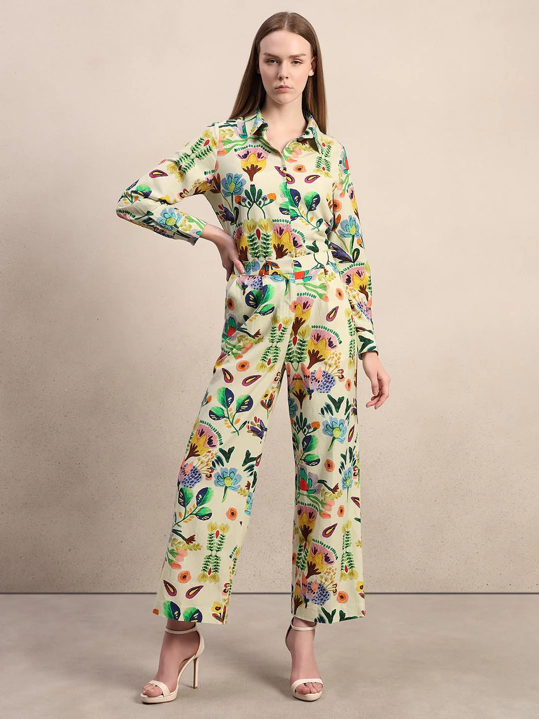 Multi-Colour Printed Straight Fit Pants - Image 5