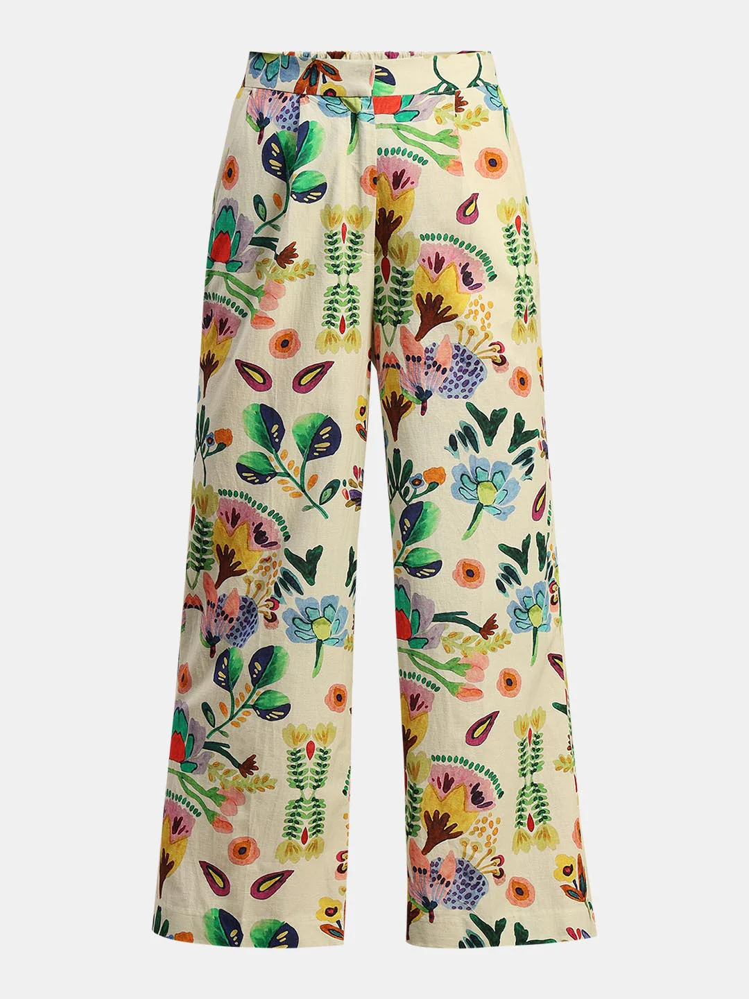 Multi-Colour Printed Straight Fit Pants - Image 7