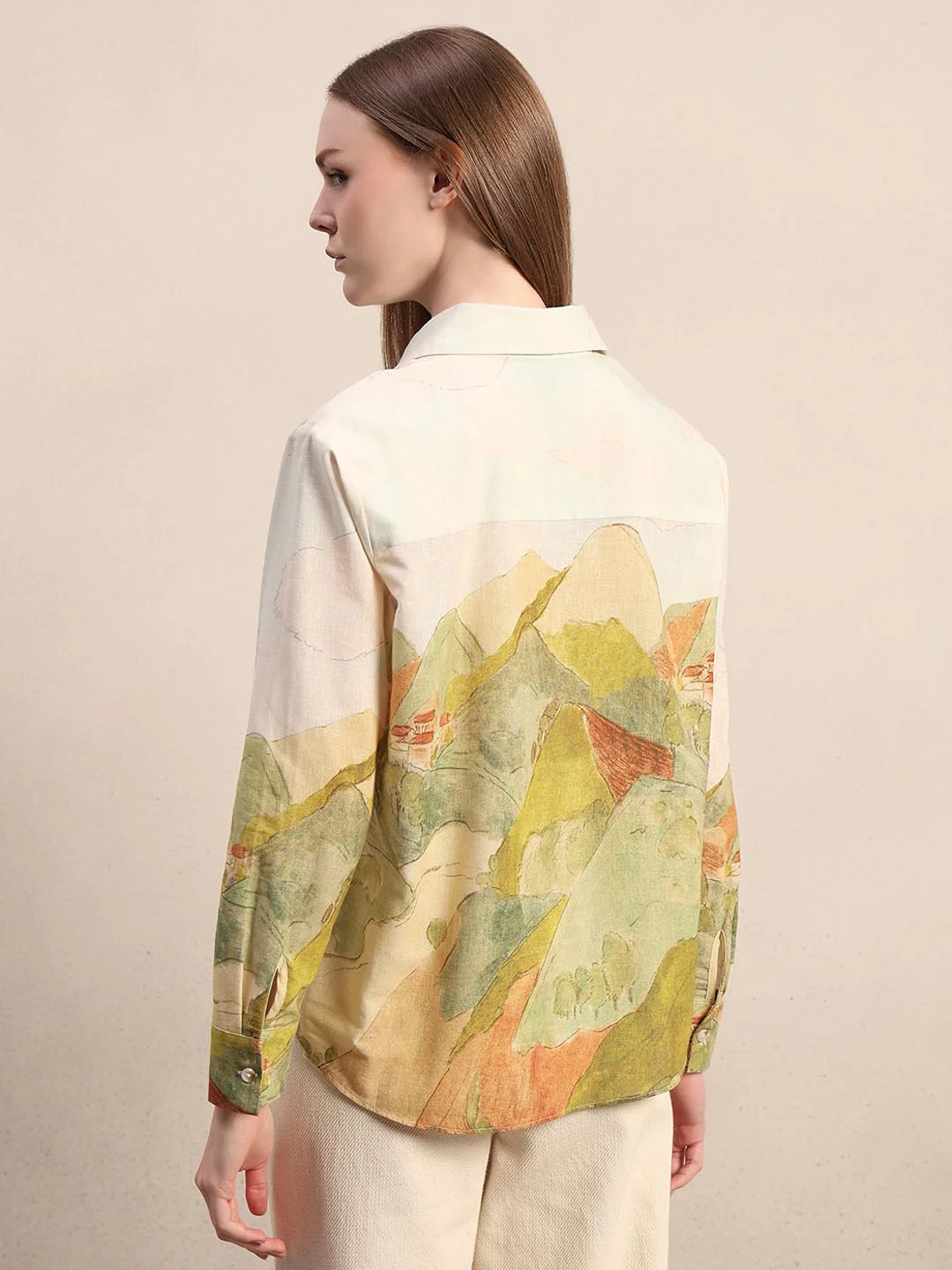 Off-White Landscape Print Shirt - Image 4