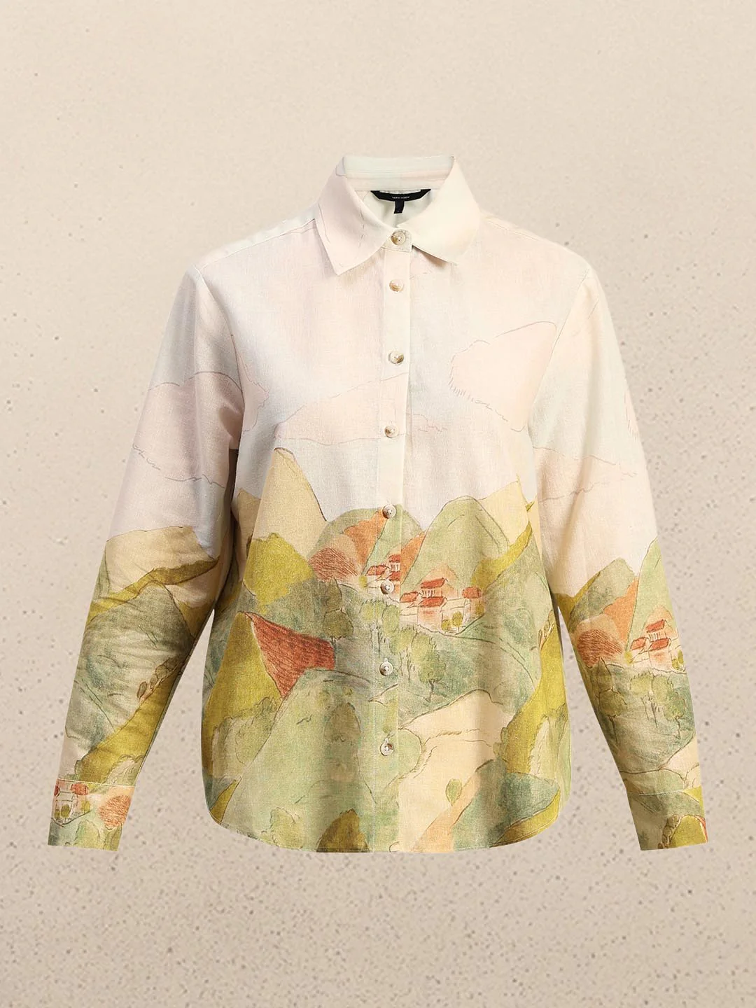 Off-White Landscape Print Shirt - Image 7