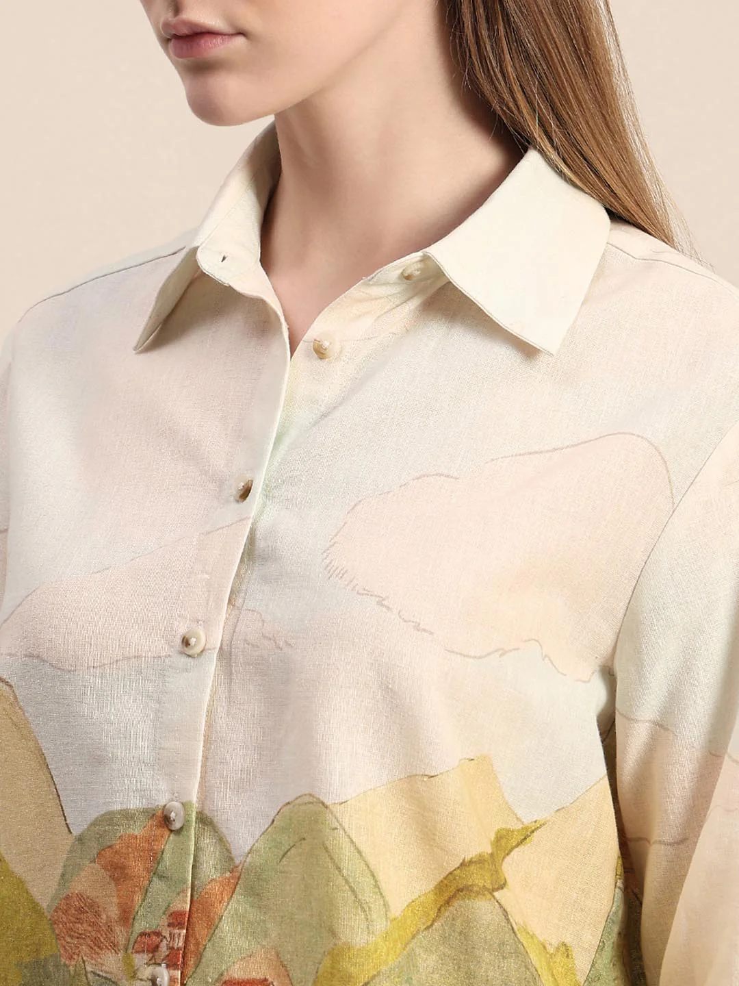Off-White Landscape Print Shirt - Image 8