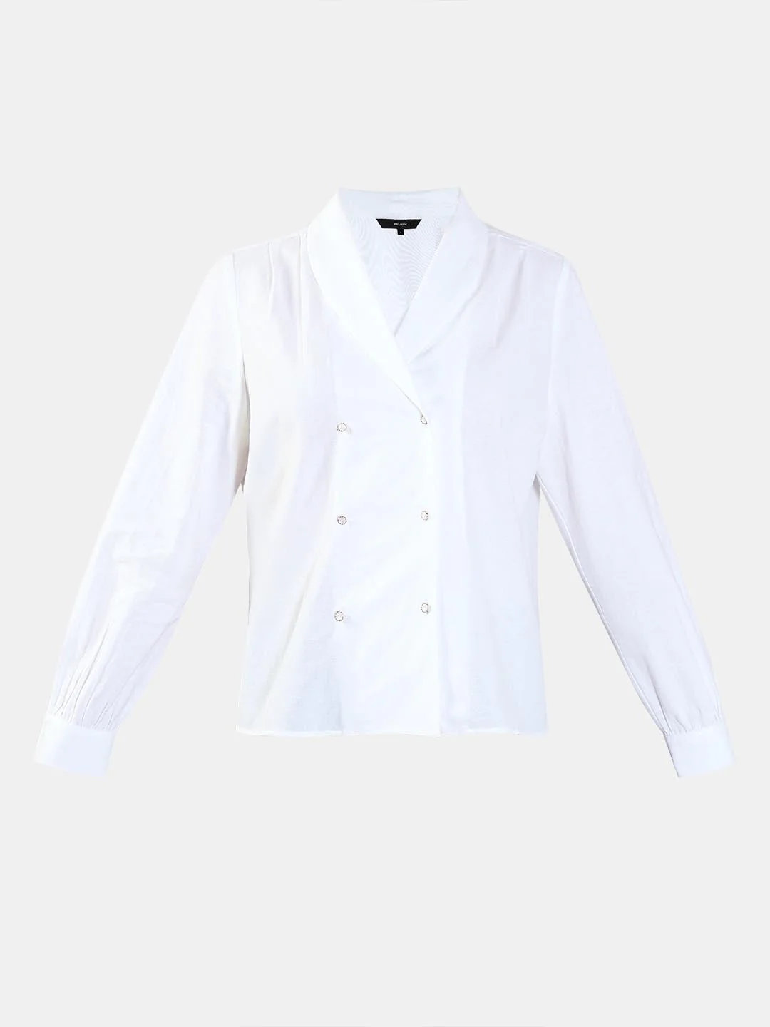 White Shawl Collar Shirt - Image 7