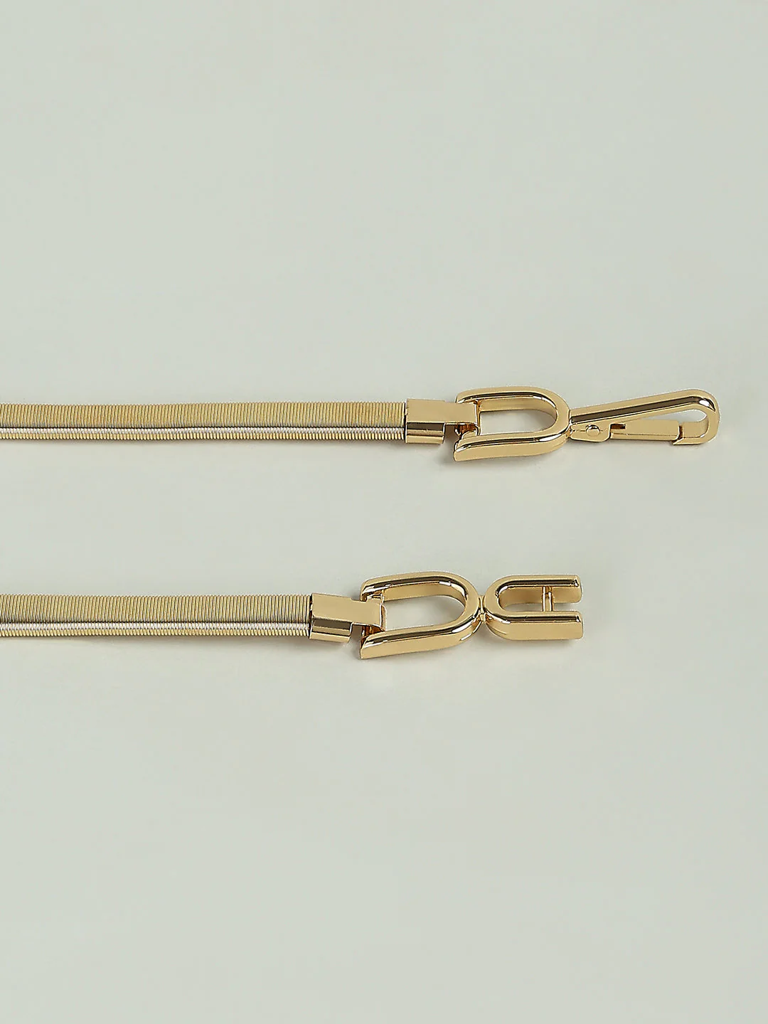 Slim Gold Metallic Buckle Belt - Image 4