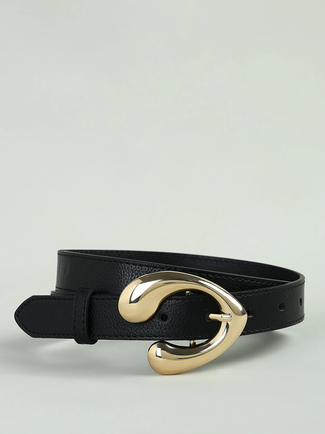 Black Golden Buckle Belt - Image 2