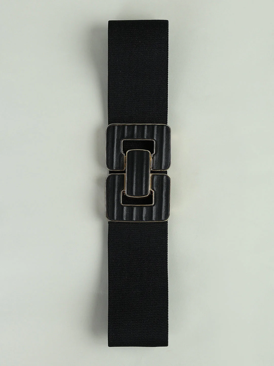 Black Stretchable Wide Waist Belt - Image 2