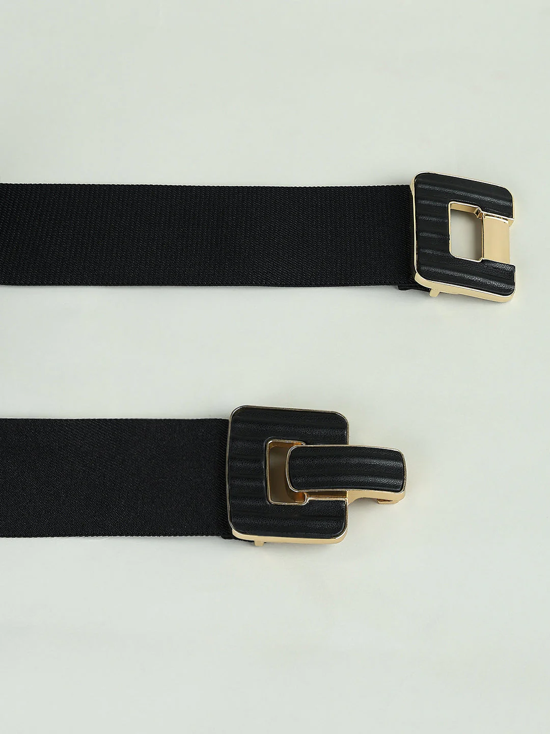 Black Stretchable Wide Waist Belt - Image 3