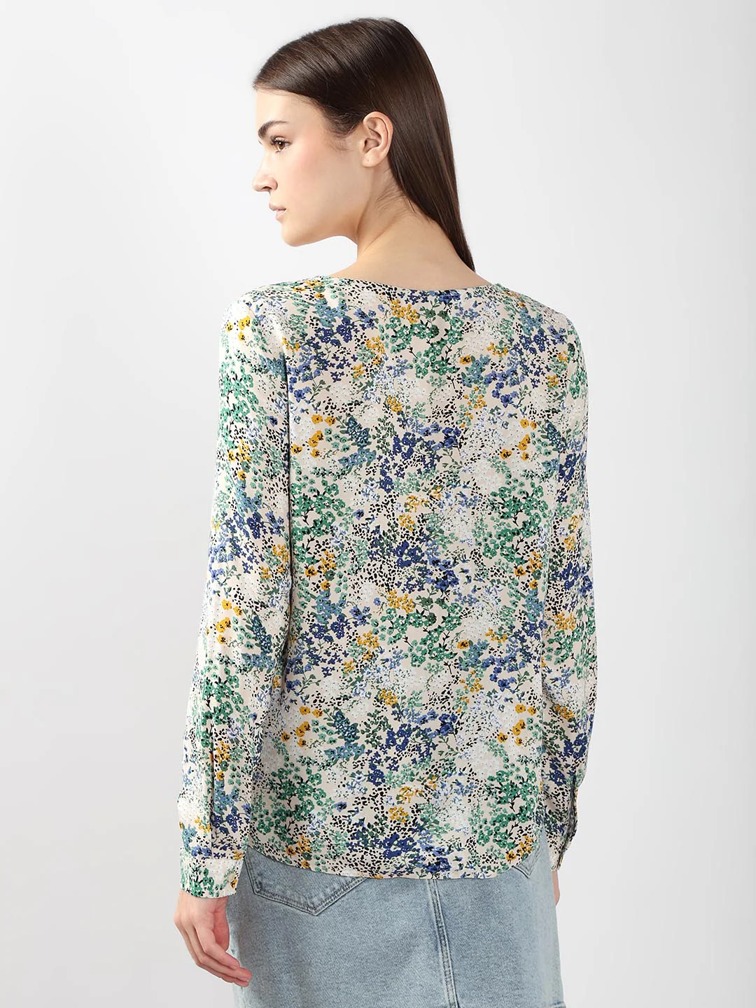 Vero Moda White Floral Print Shirt - Image 3