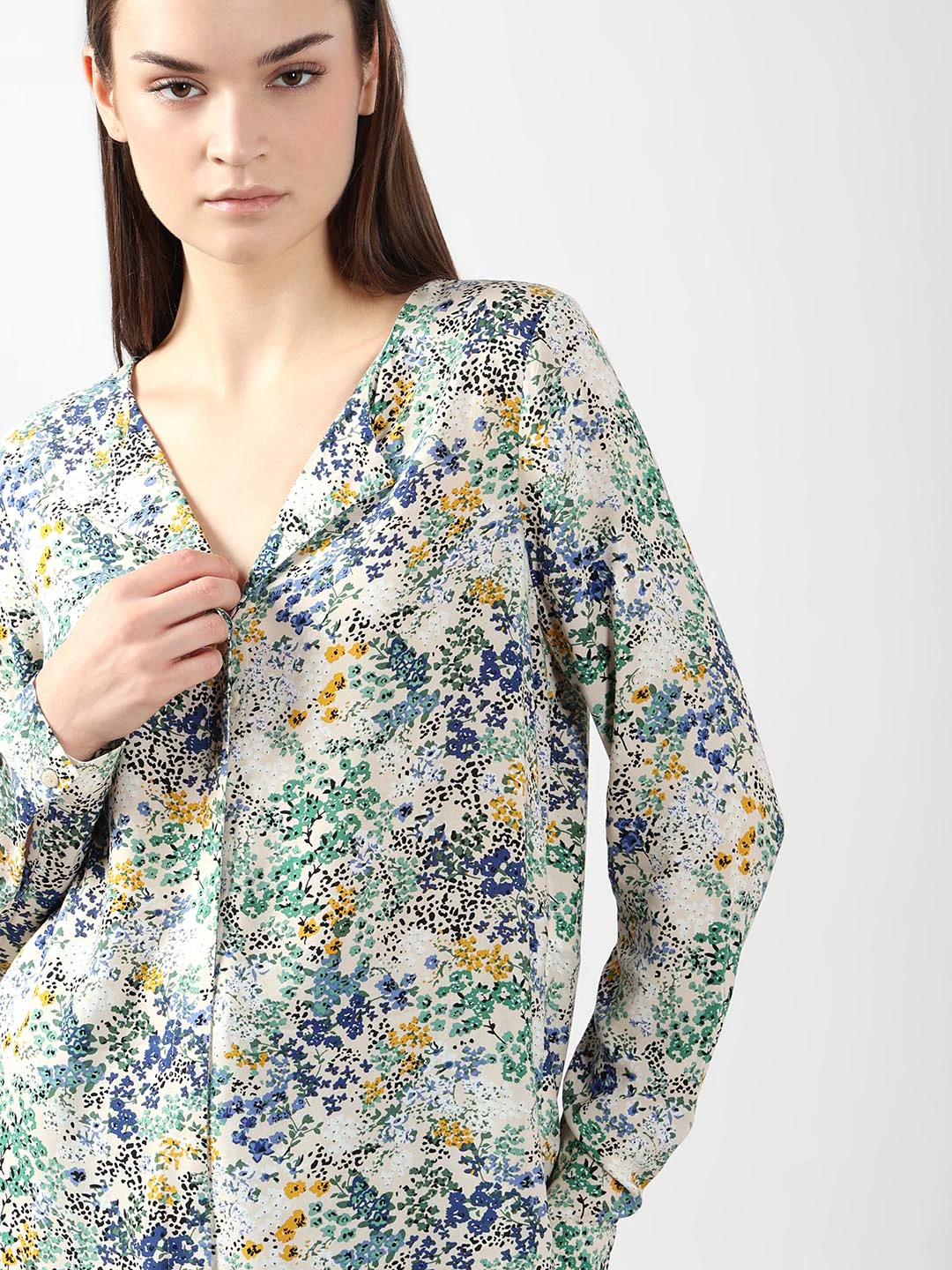 Vero Moda White Floral Print Shirt - Image 6