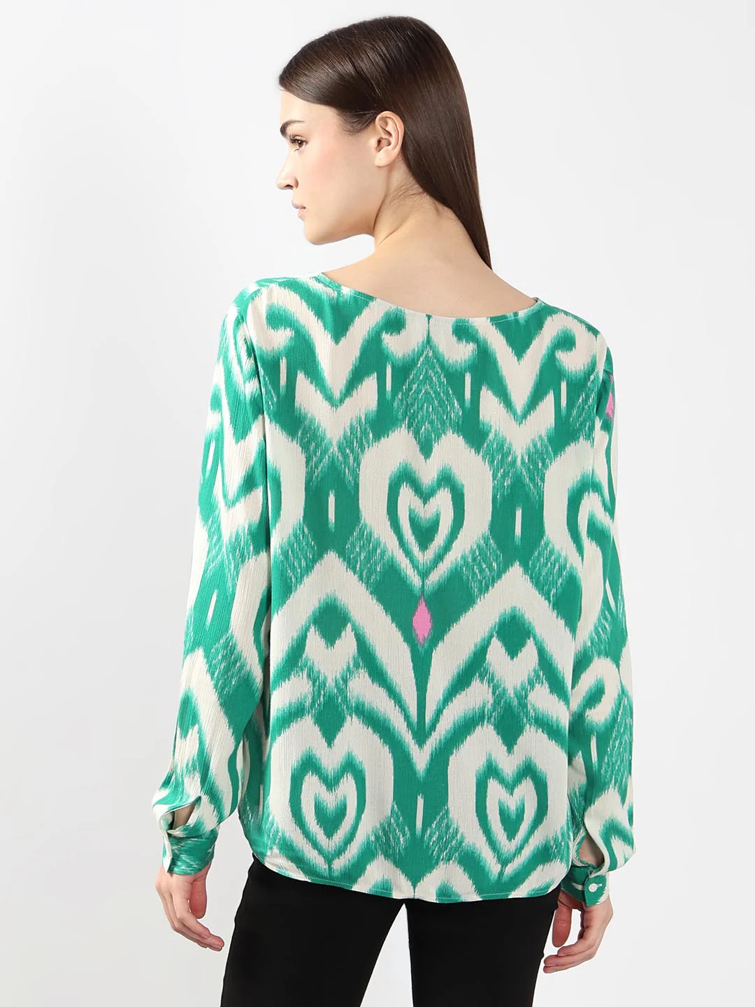 Vero Moda Green Abstract Print Shirt - Image 3