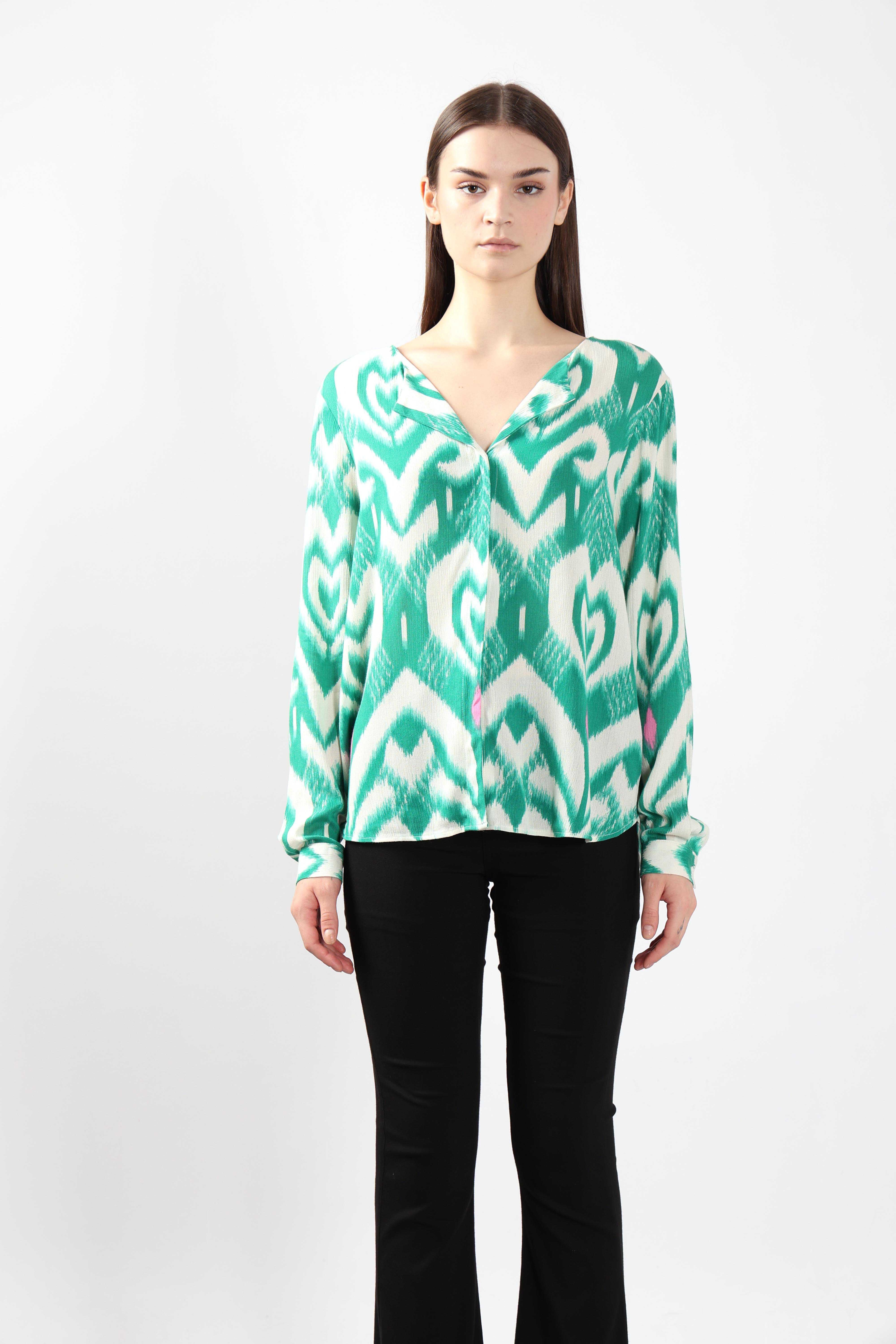 Vero Moda Green Abstract Print Shirt - Image 9