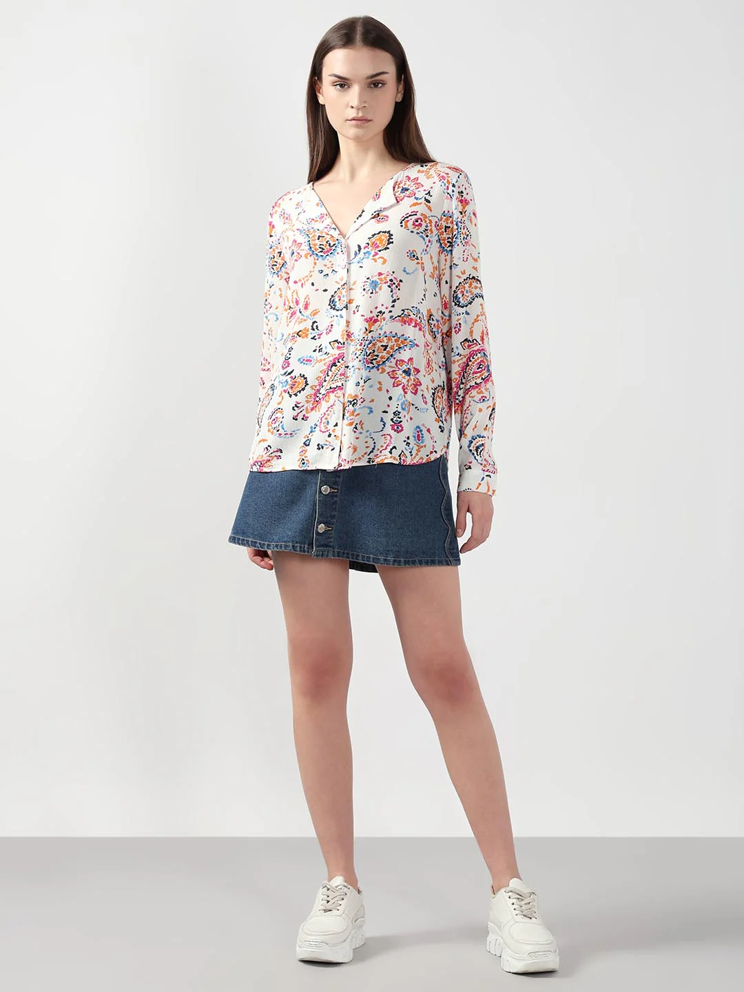 Vero Moda White Printed Viscose Shirt - Image 5