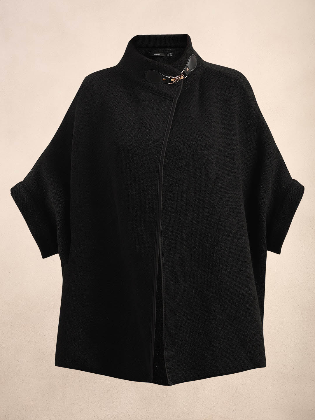 Black Knit Poncho - Image 7