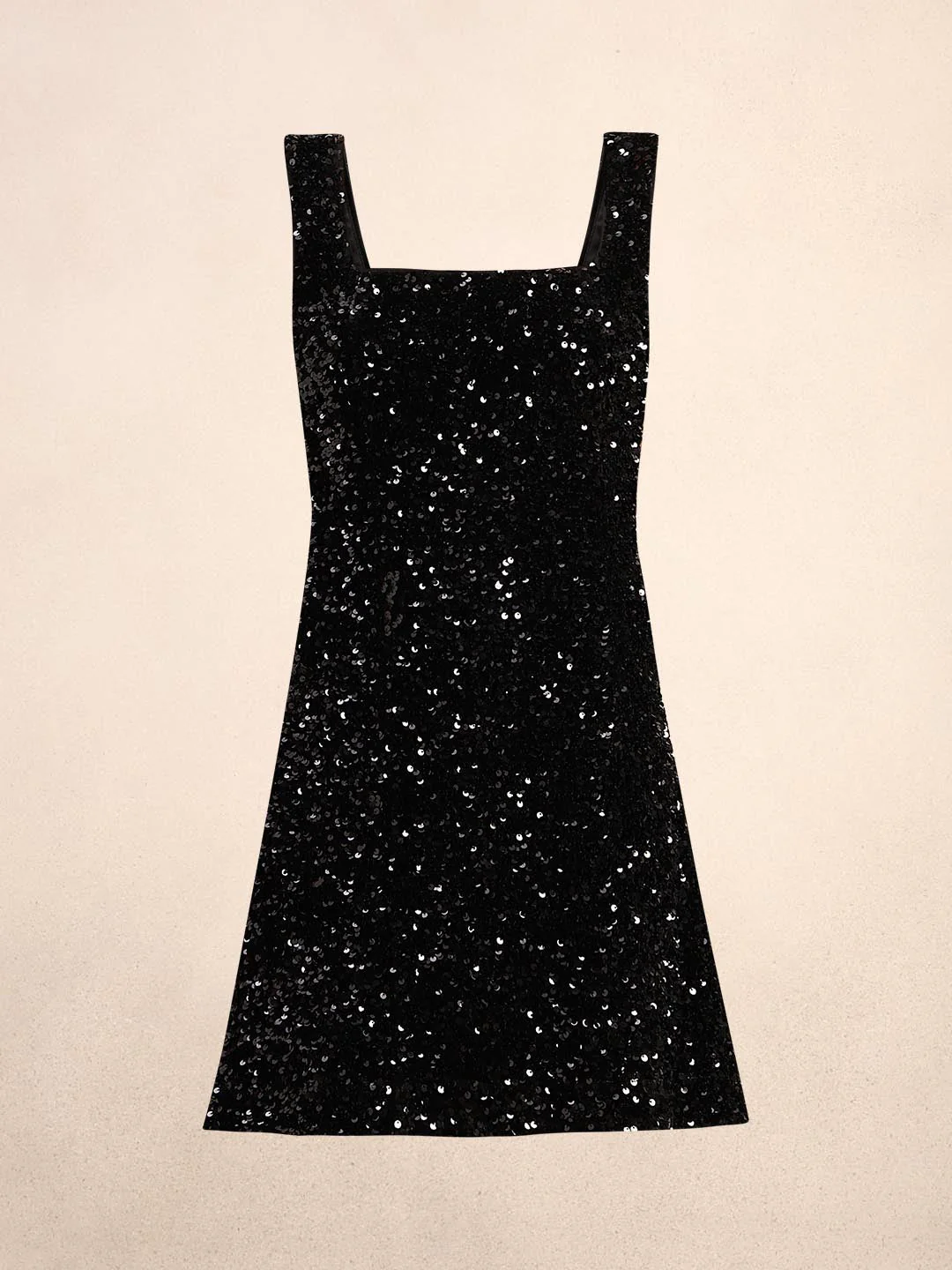 Black Sequined Embellished Mini Dress - Image 7