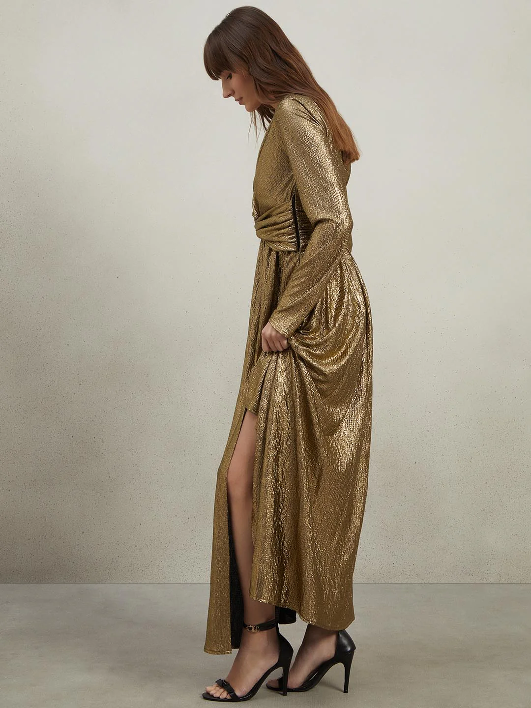 Golden Knot Detail Maxi Dress - Image 3