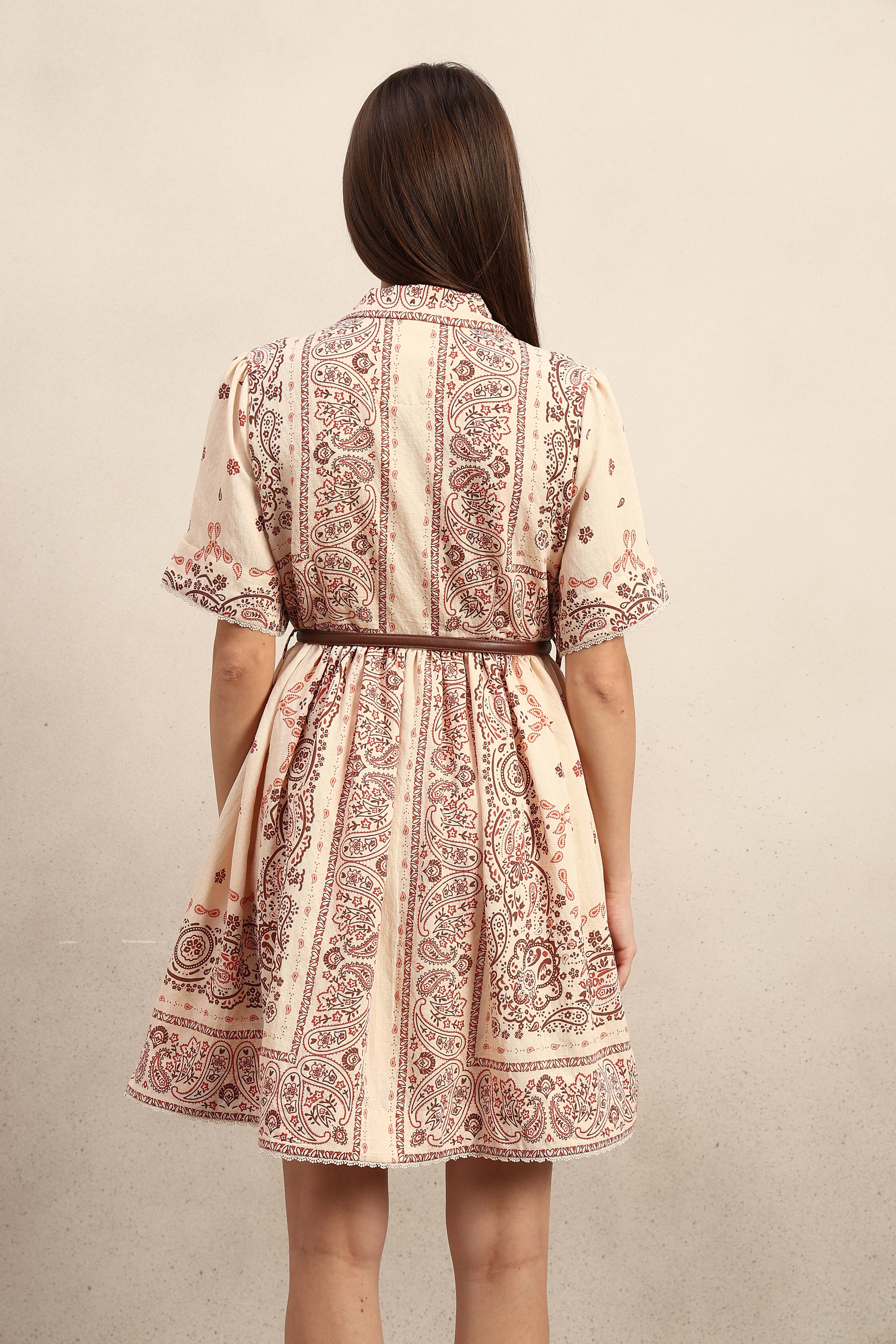Boho Printed Shirt Dress - Image 10