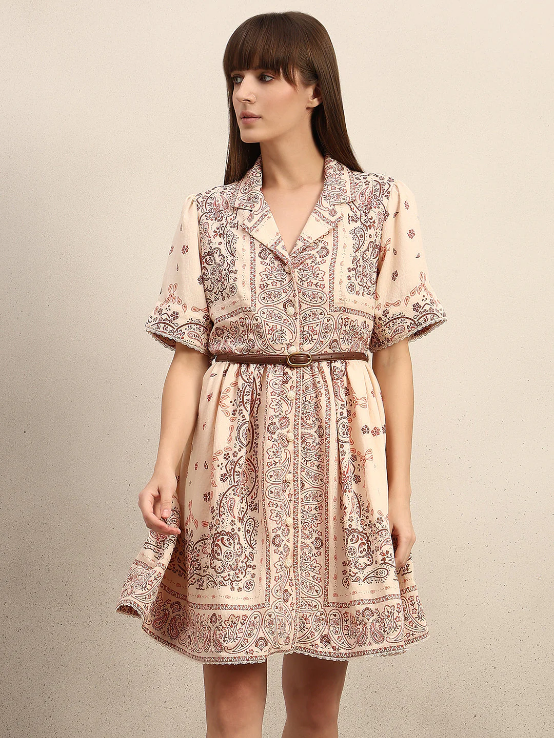 Boho Printed Shirt Dress - Image 2