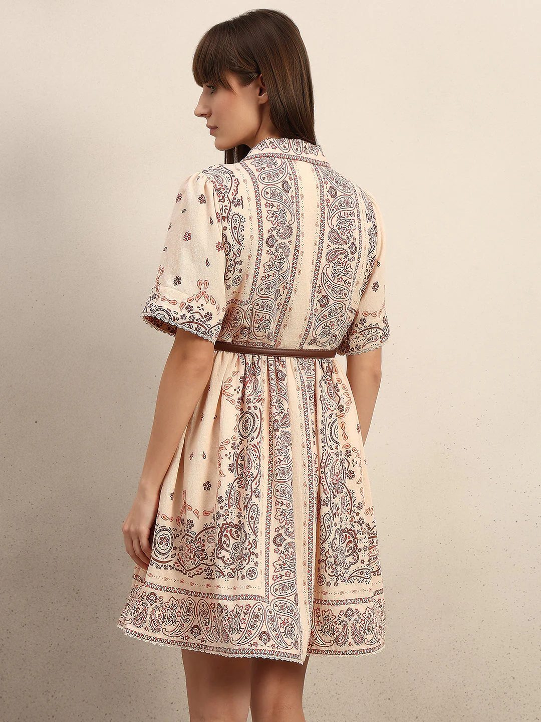 Boho Printed Shirt Dress - Image 4